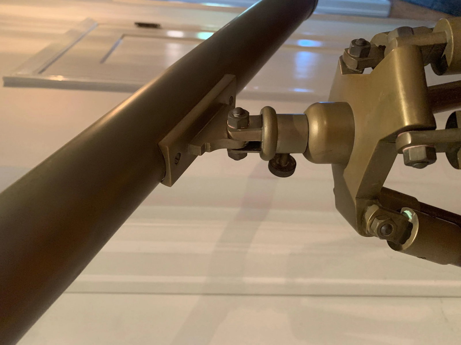 Telescope with Adjustable Wooden Legs and Patinated Brass Hardware - 11
