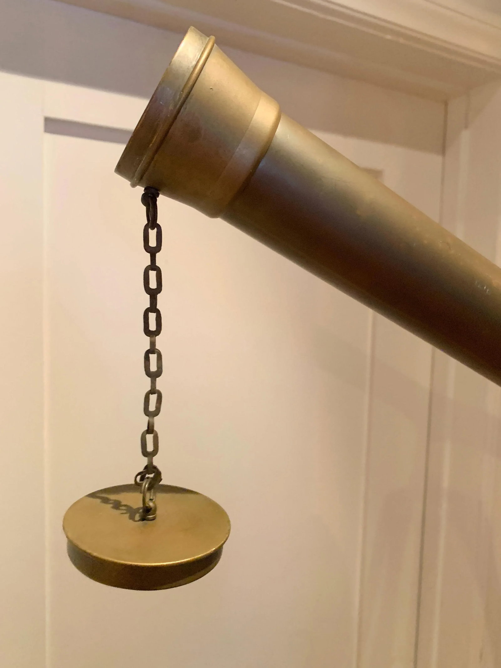 Telescope with Adjustable Wooden Legs and Patinated Brass Hardware - 12