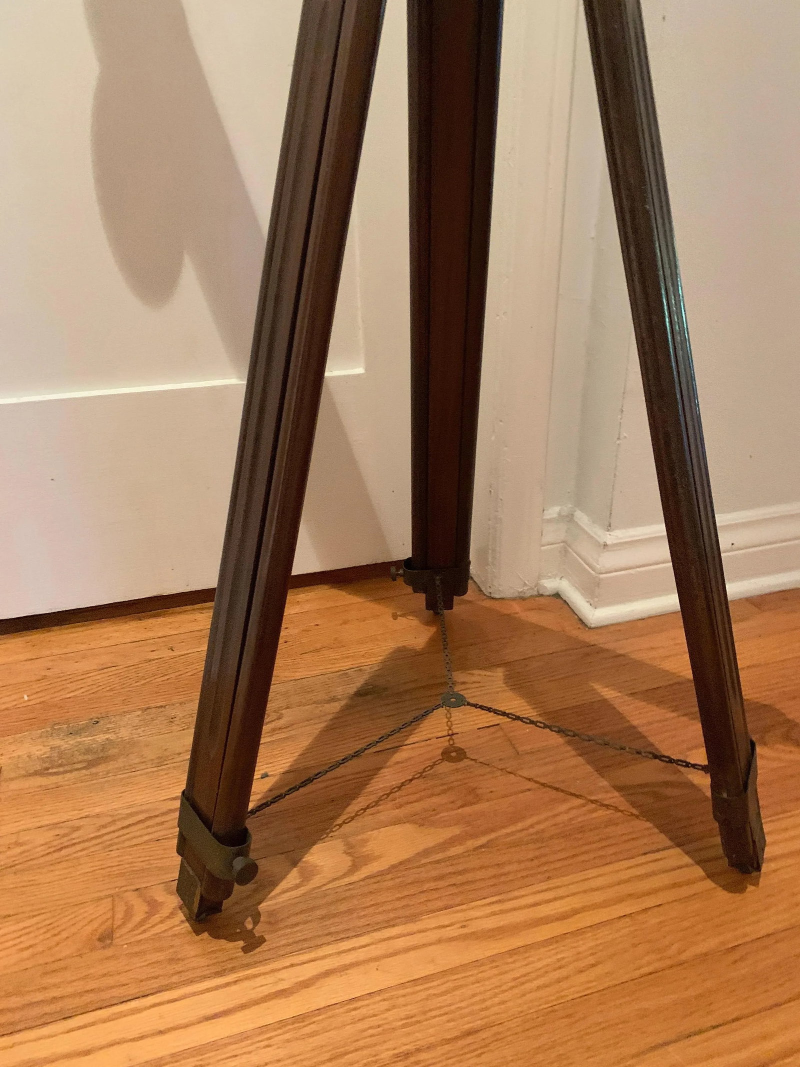Telescope with Adjustable Wooden Legs and Patinated Brass Hardware - 3