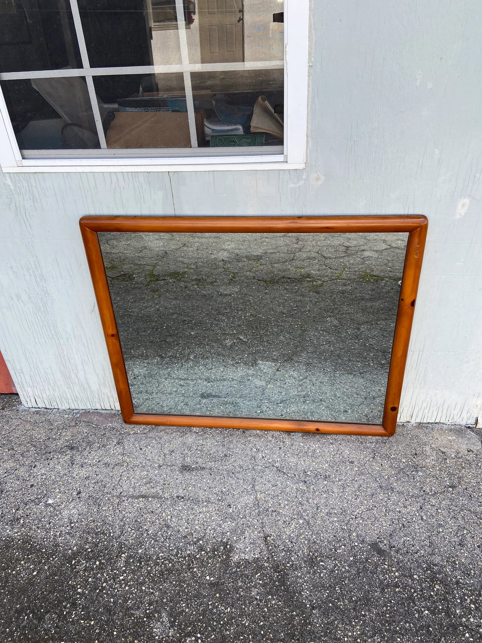 Mid 20th Century Franklin Shockey Sculptured Pine Wall Mirror - 2