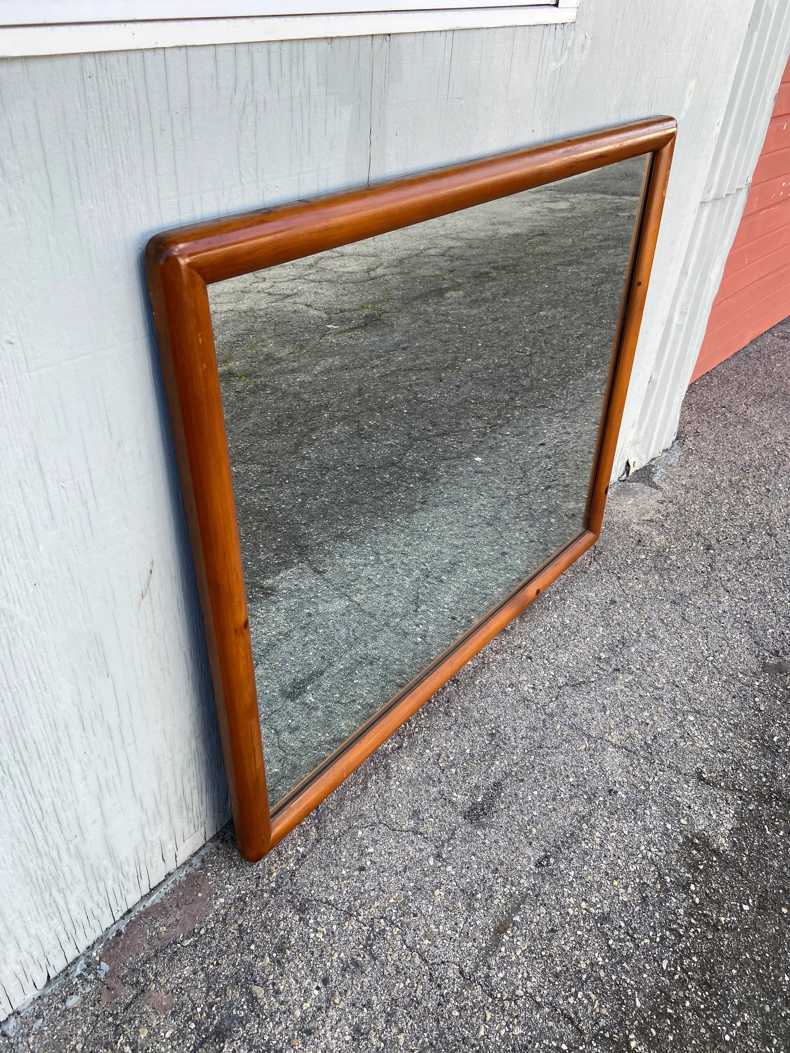 Mid 20th Century Franklin Shockey Sculptured Pine Wall Mirror - 3