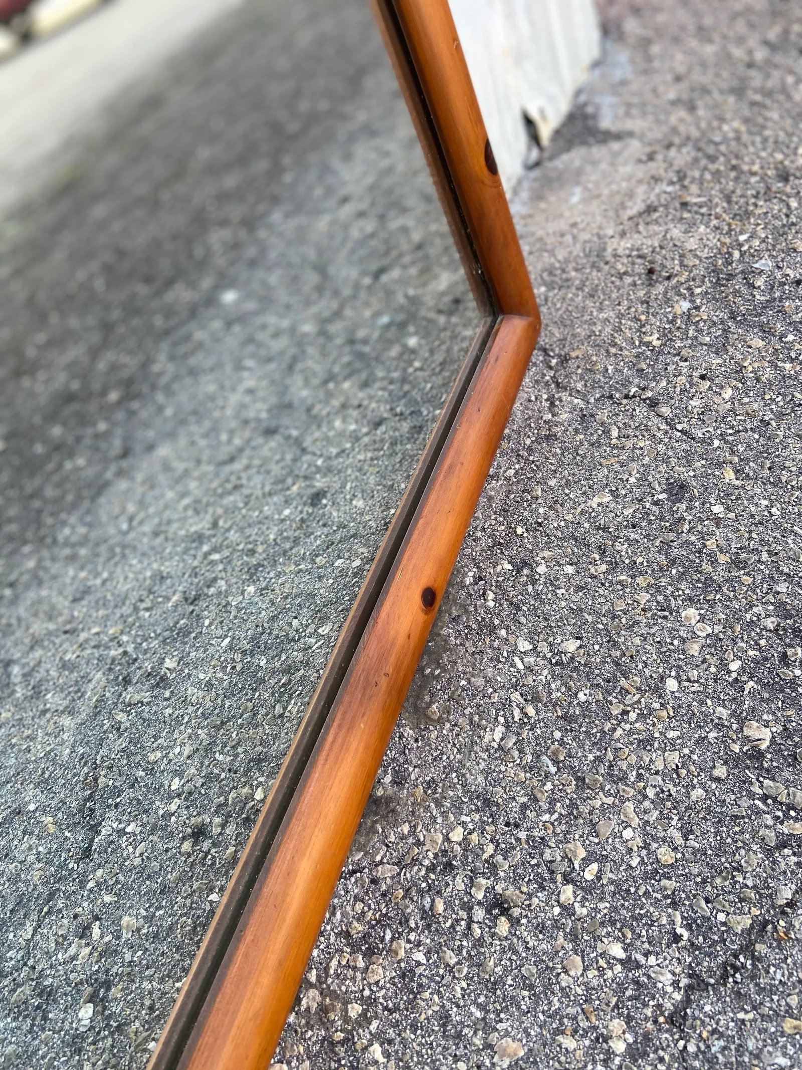 Mid 20th Century Franklin Shockey Sculptured Pine Wall Mirror - 6