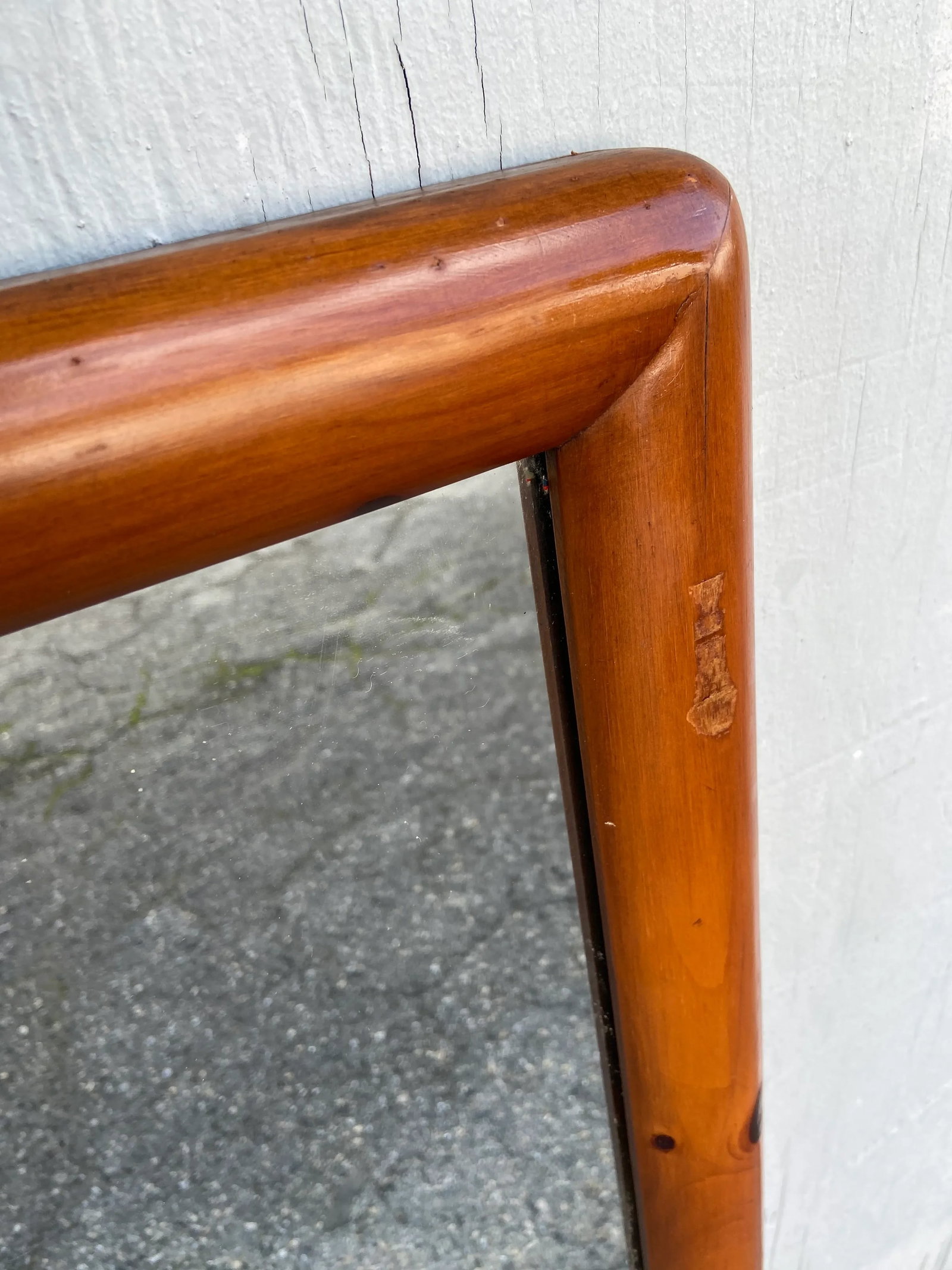 Mid 20th Century Franklin Shockey Sculptured Pine Wall Mirror - 7