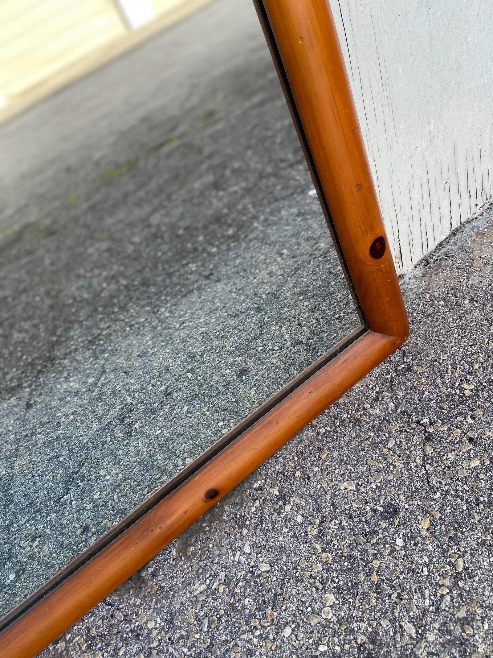 Mid 20th Century Franklin Shockey Sculptured Pine Wall Mirror - 9