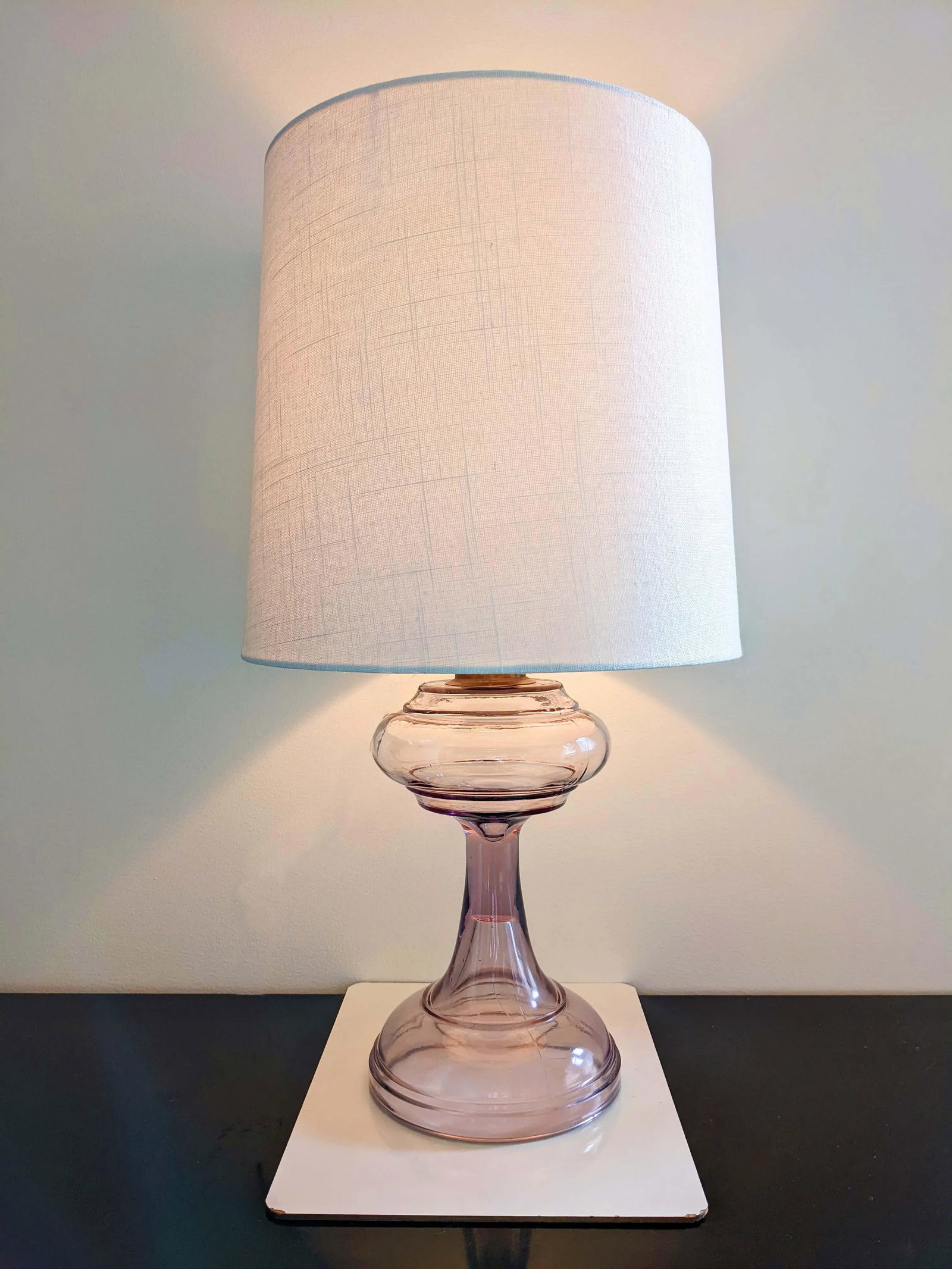 Mid 20th Century Purple Glass Table Lamp - 2