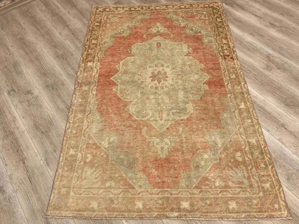 Faded Coloured Vintage Turkish Rug - 48"x72" - 12
