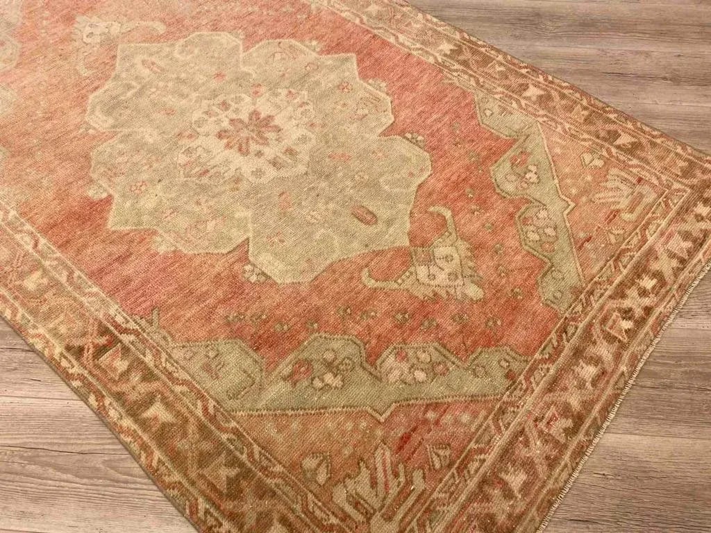 Faded Coloured Vintage Turkish Rug - 48"x72" - 7