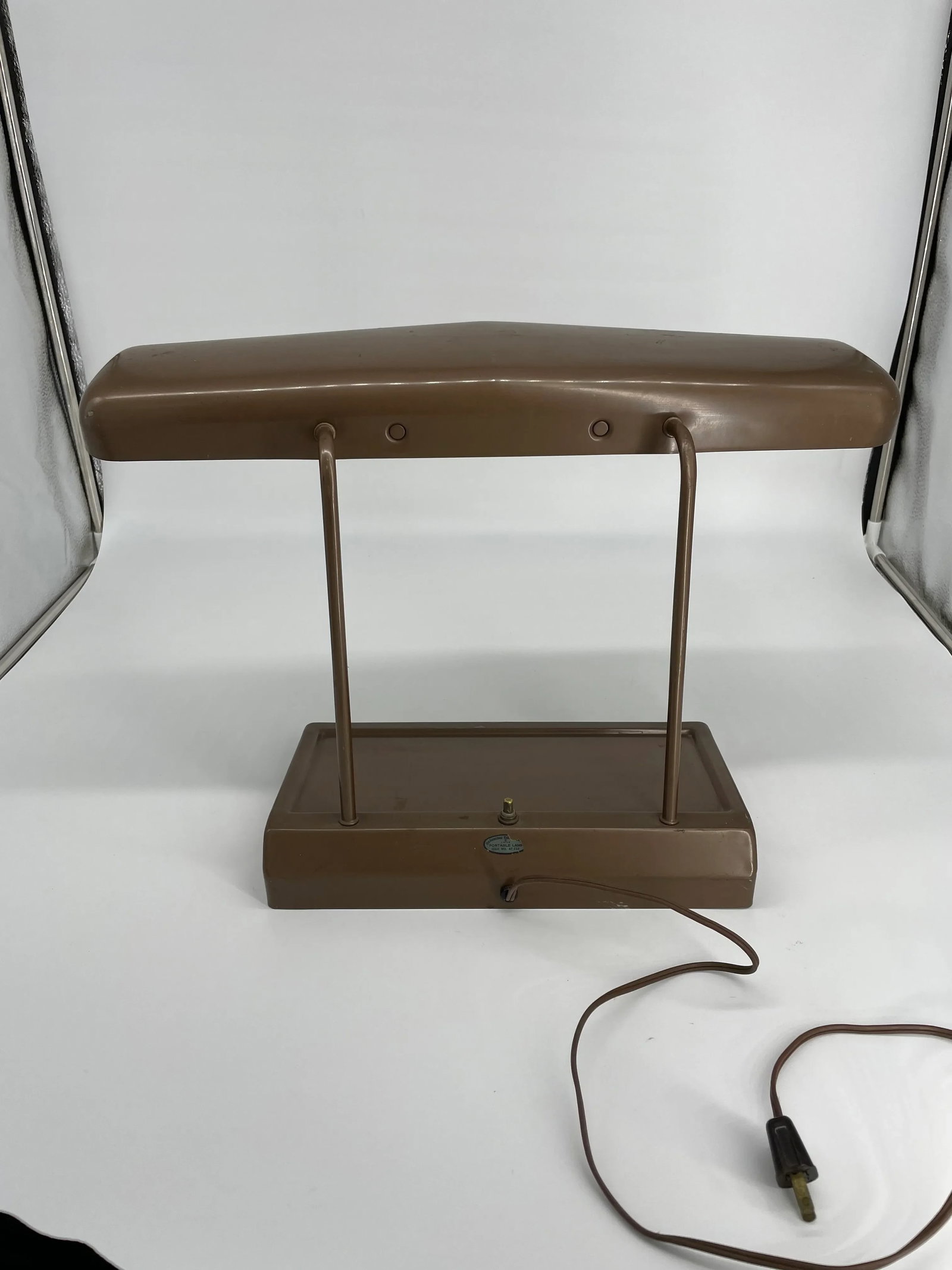 Vintage Mid Century Modern Industrial Metal Desk Lamp - 10