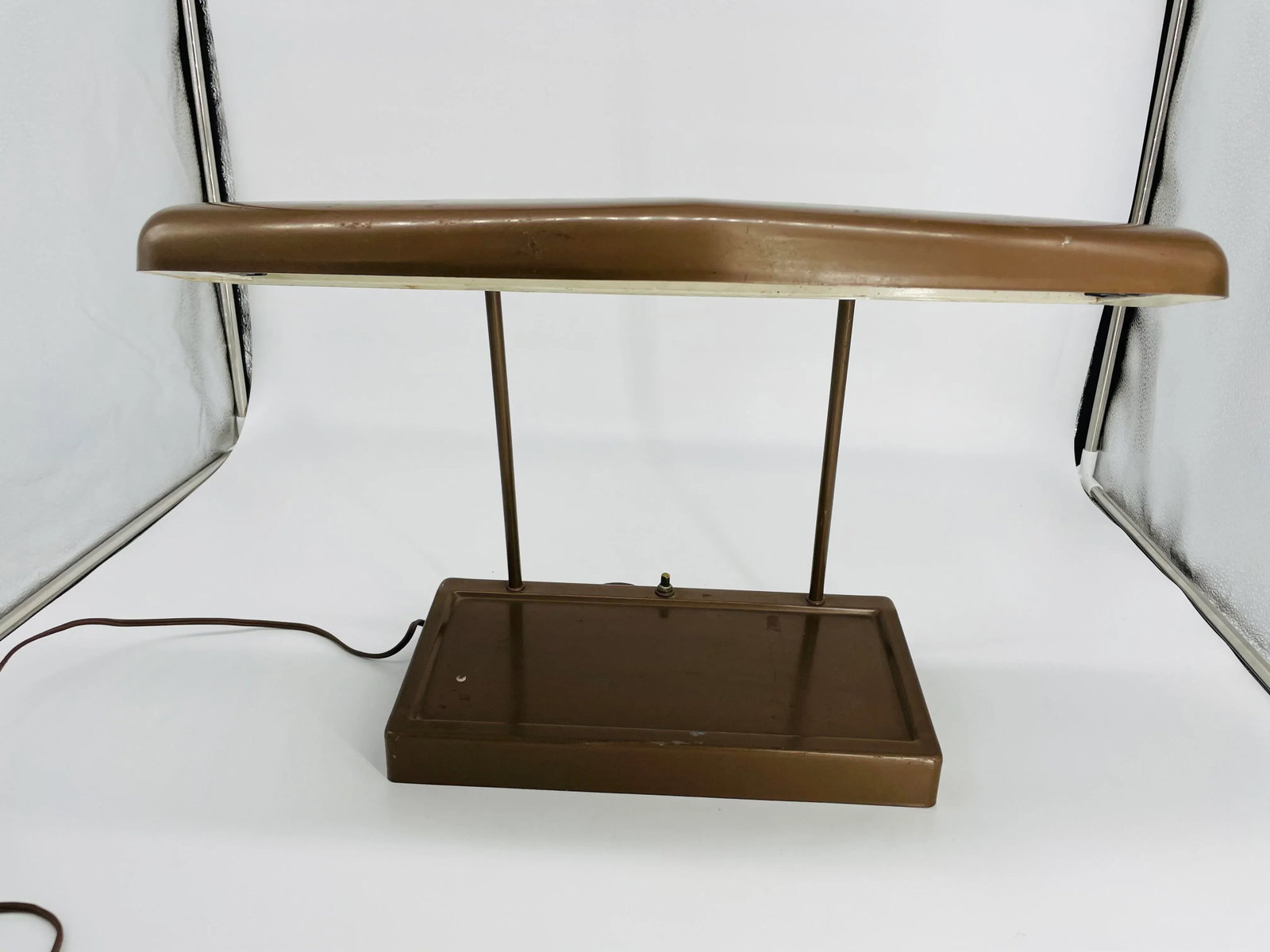 Vintage Mid Century Modern Industrial Metal Desk Lamp - 12