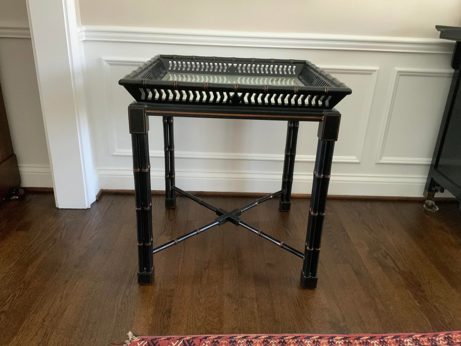 1970s Chinoiserie Faux Bamboo Tea Table / Occasional Table - 13