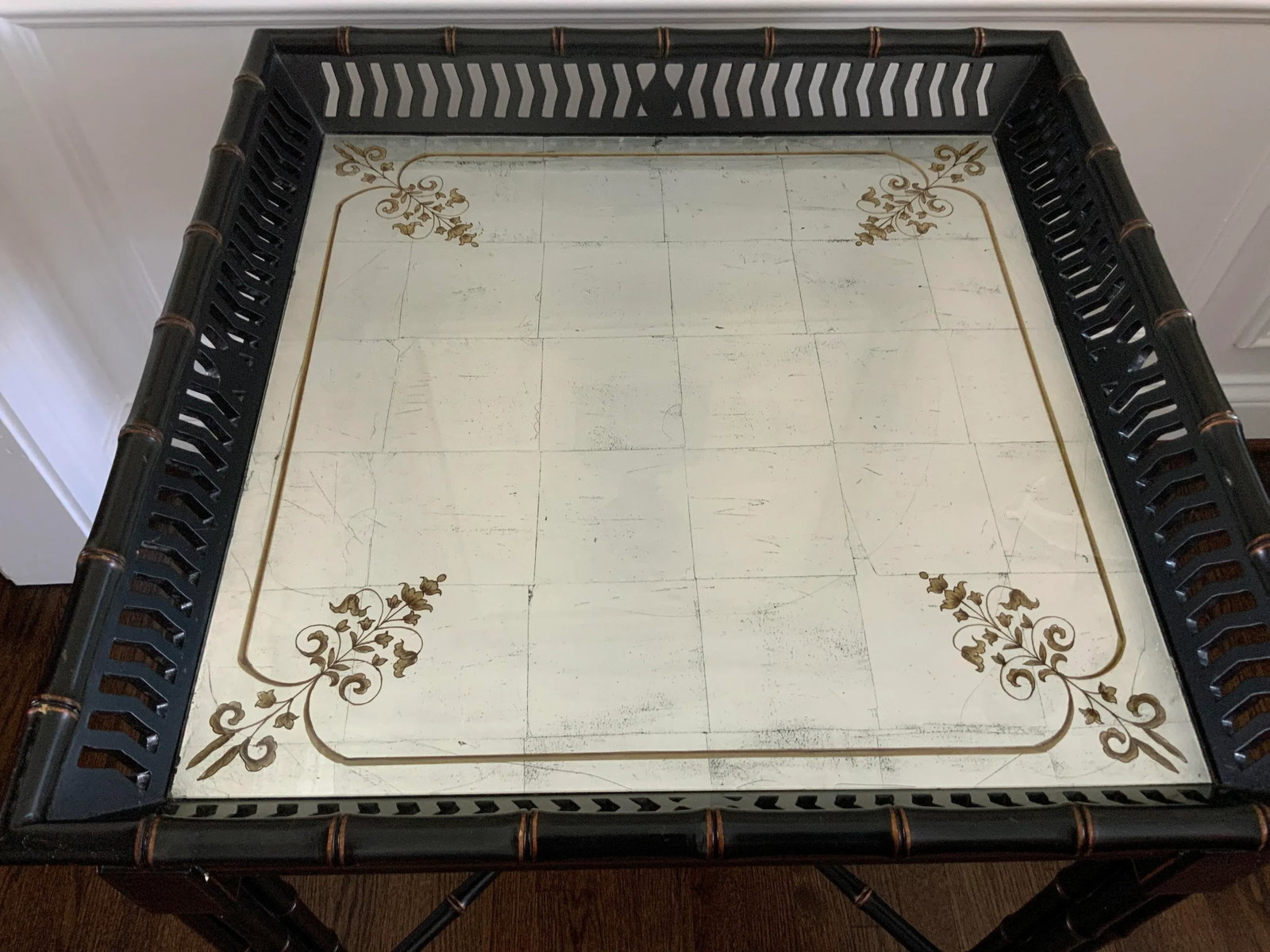 1970s Chinoiserie Faux Bamboo Tea Table / Occasional Table - 3