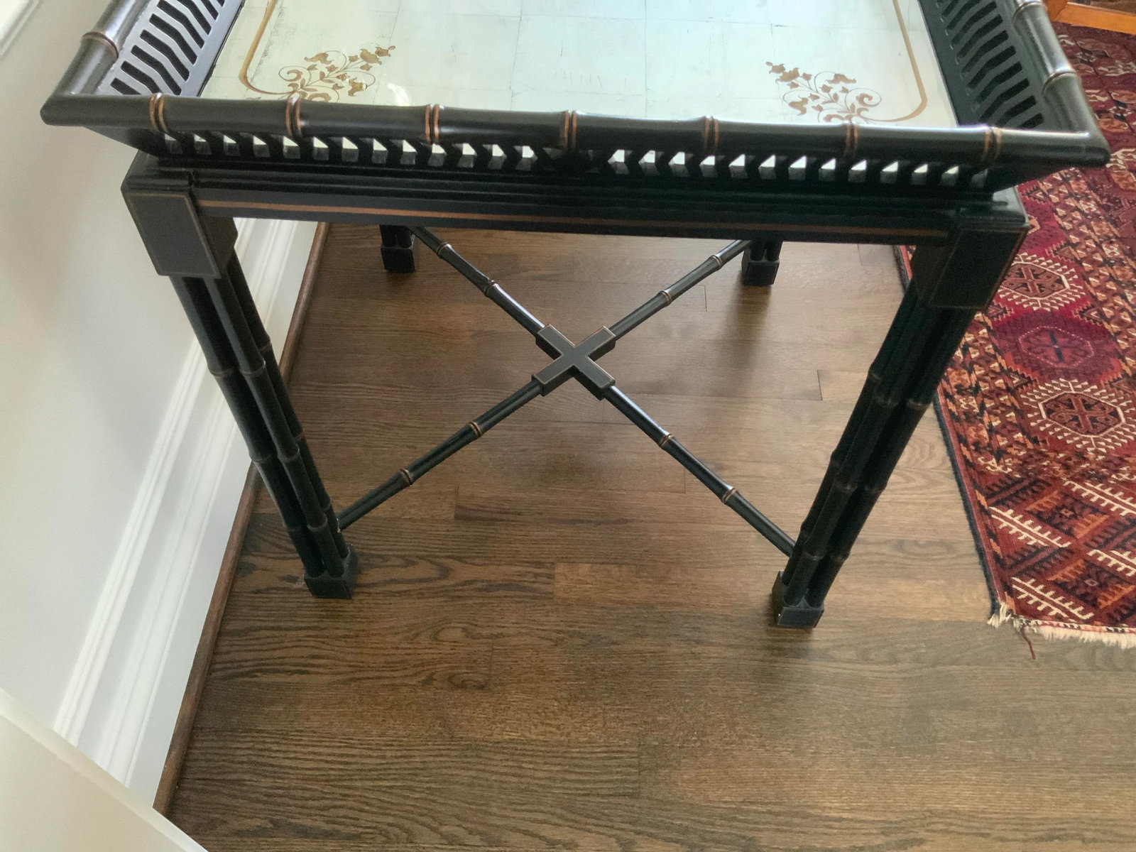 1970s Chinoiserie Faux Bamboo Tea Table / Occasional Table - 7