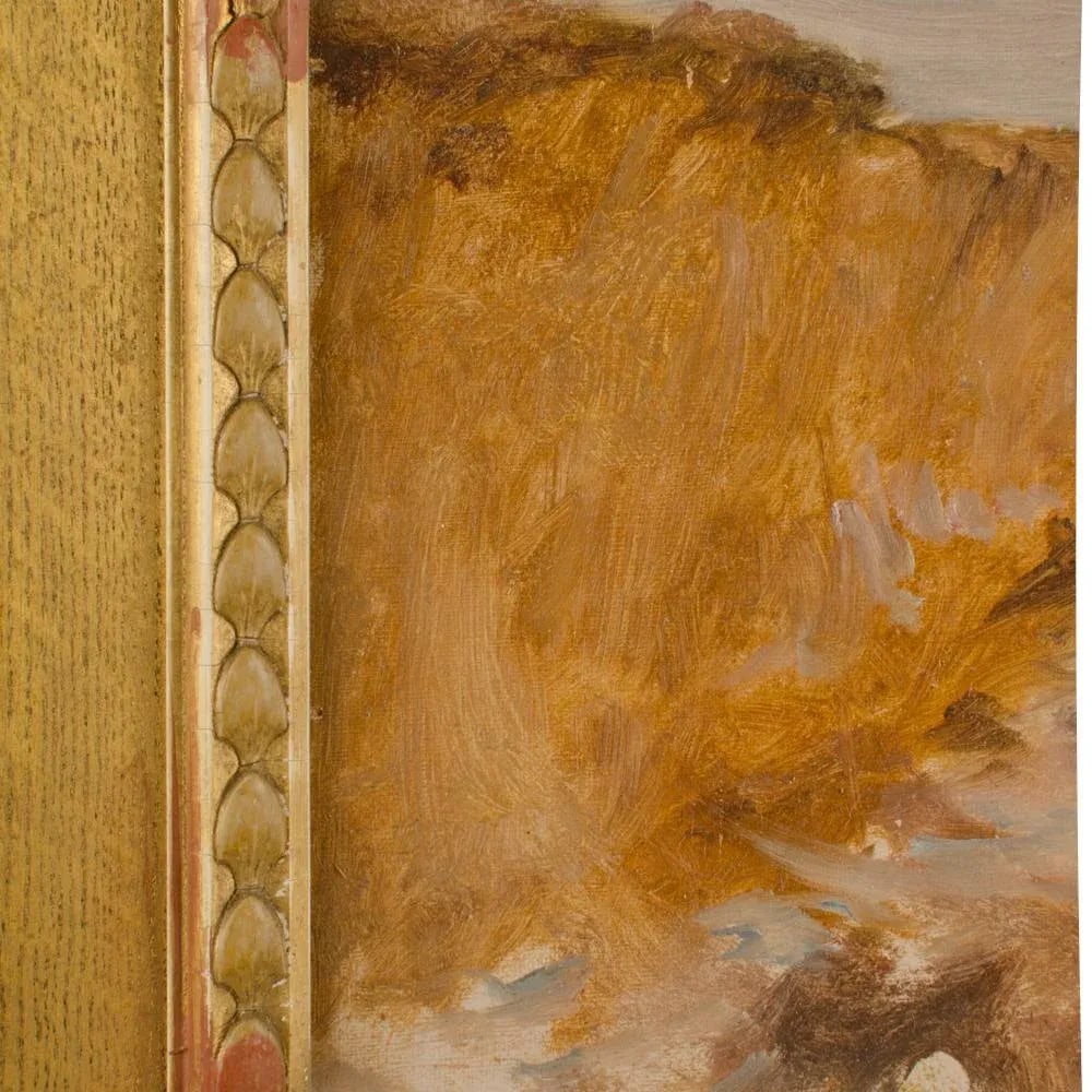 Late 19th Century "Beach at Sunset" Landscape Oil Painting by James Charles, Framed - 6