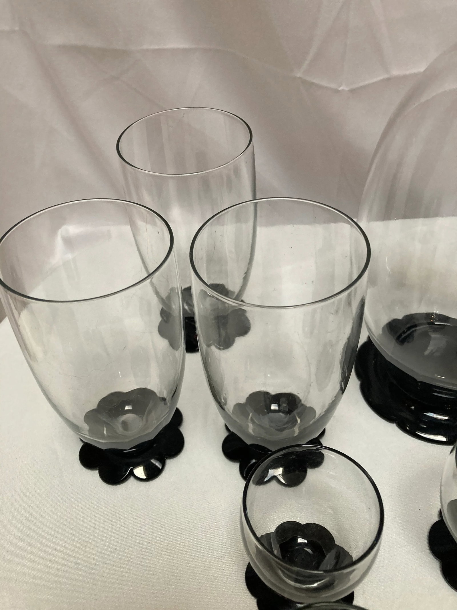 1920s H. C. Fry Lily Petal Art Deco Decanter & Glassware Set- 13 Pieces - 6