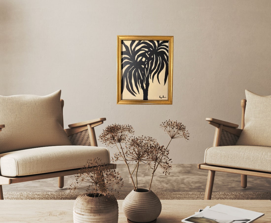 Contemporary Palm Tree Painting by Bryan Boomershine Framed - 12