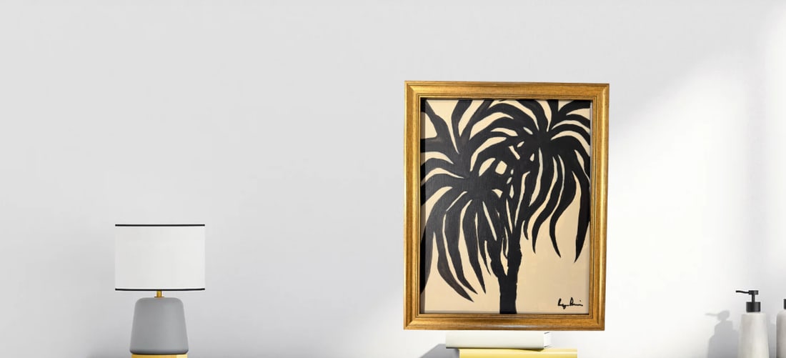 Contemporary Palm Tree Painting by Bryan Boomershine Framed - 2