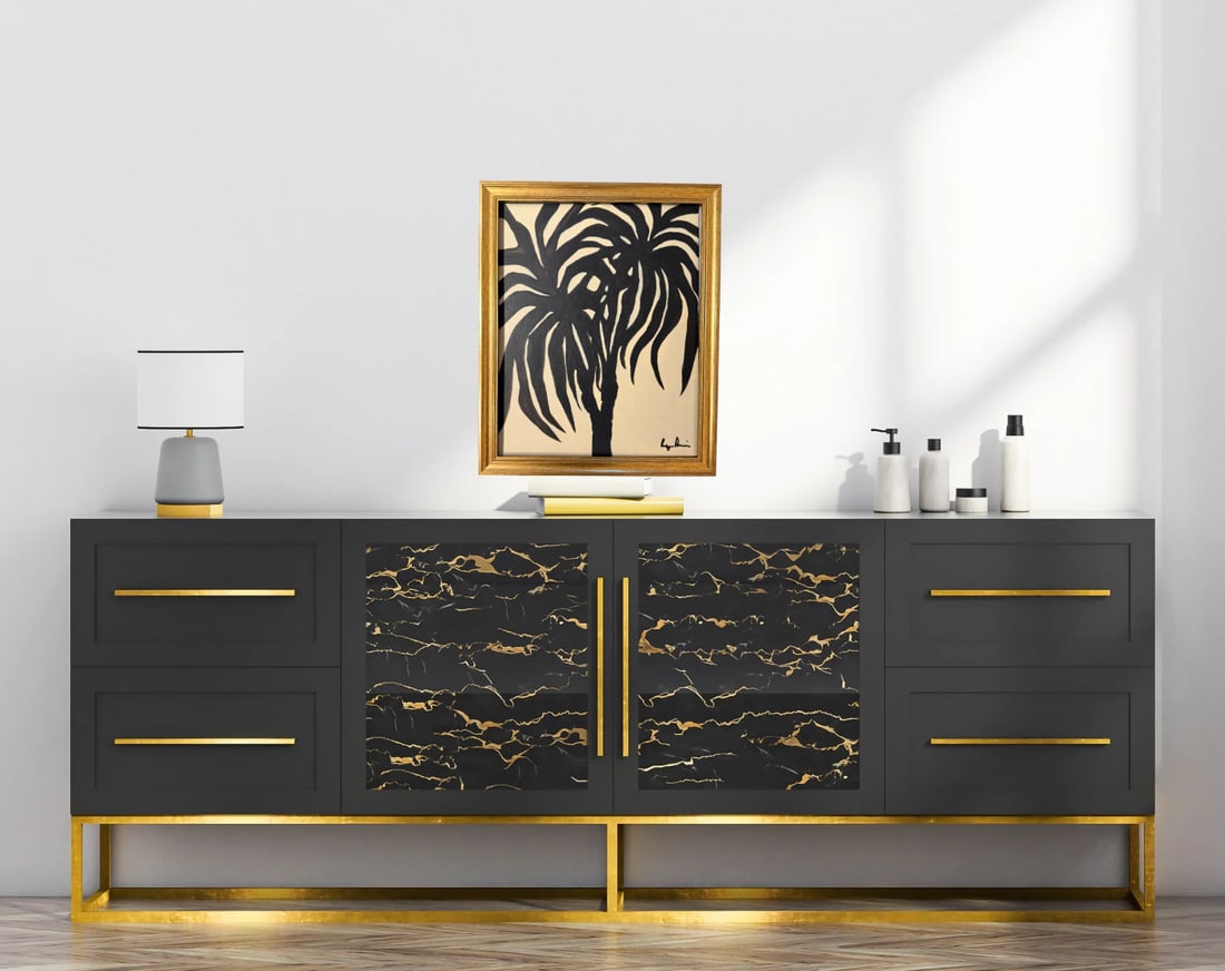 Contemporary Palm Tree Painting by Bryan Boomershine Framed - 7