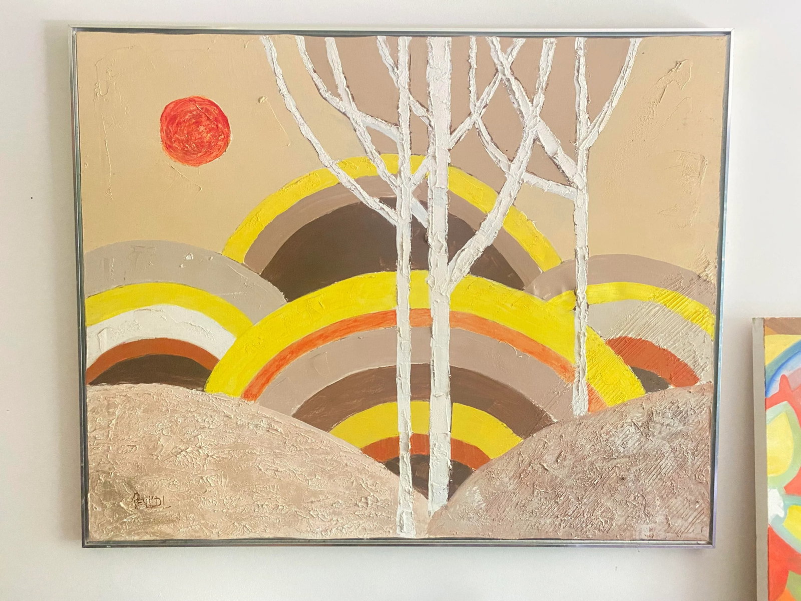 1970s Giant Palette Knife Painting by Rinaldi - 5