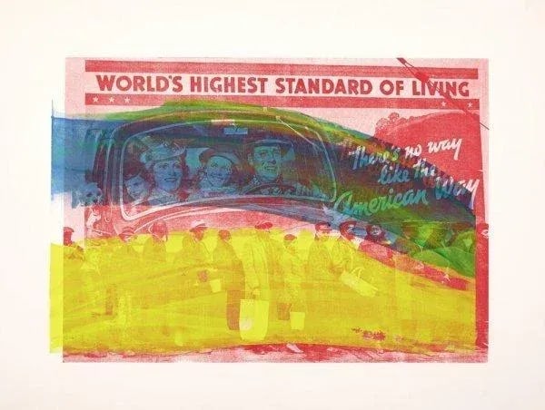 David Lawrence the American Way, #3, 2013 SIlkscreen Monoprint - 2