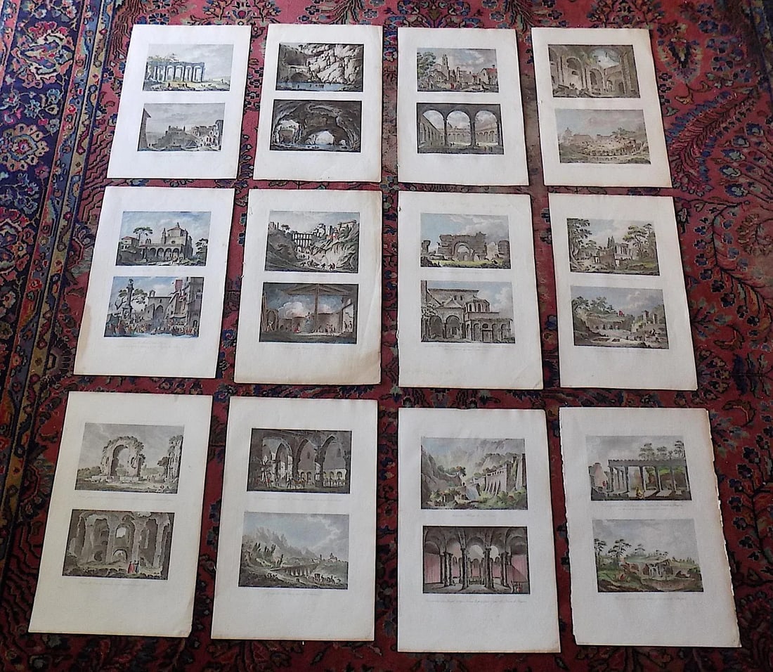Authentic Antique Early 19th Century Copperplate Engraved Views of Italian & Greek Landscapes, Citys - 8