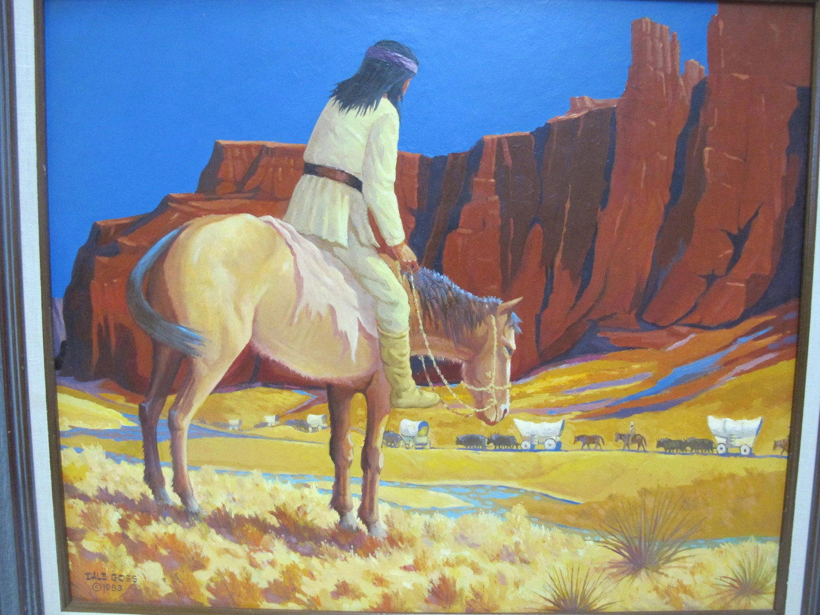 Dale Goss Washington Native American Horse Pacific Nw Oil Painting - 2
