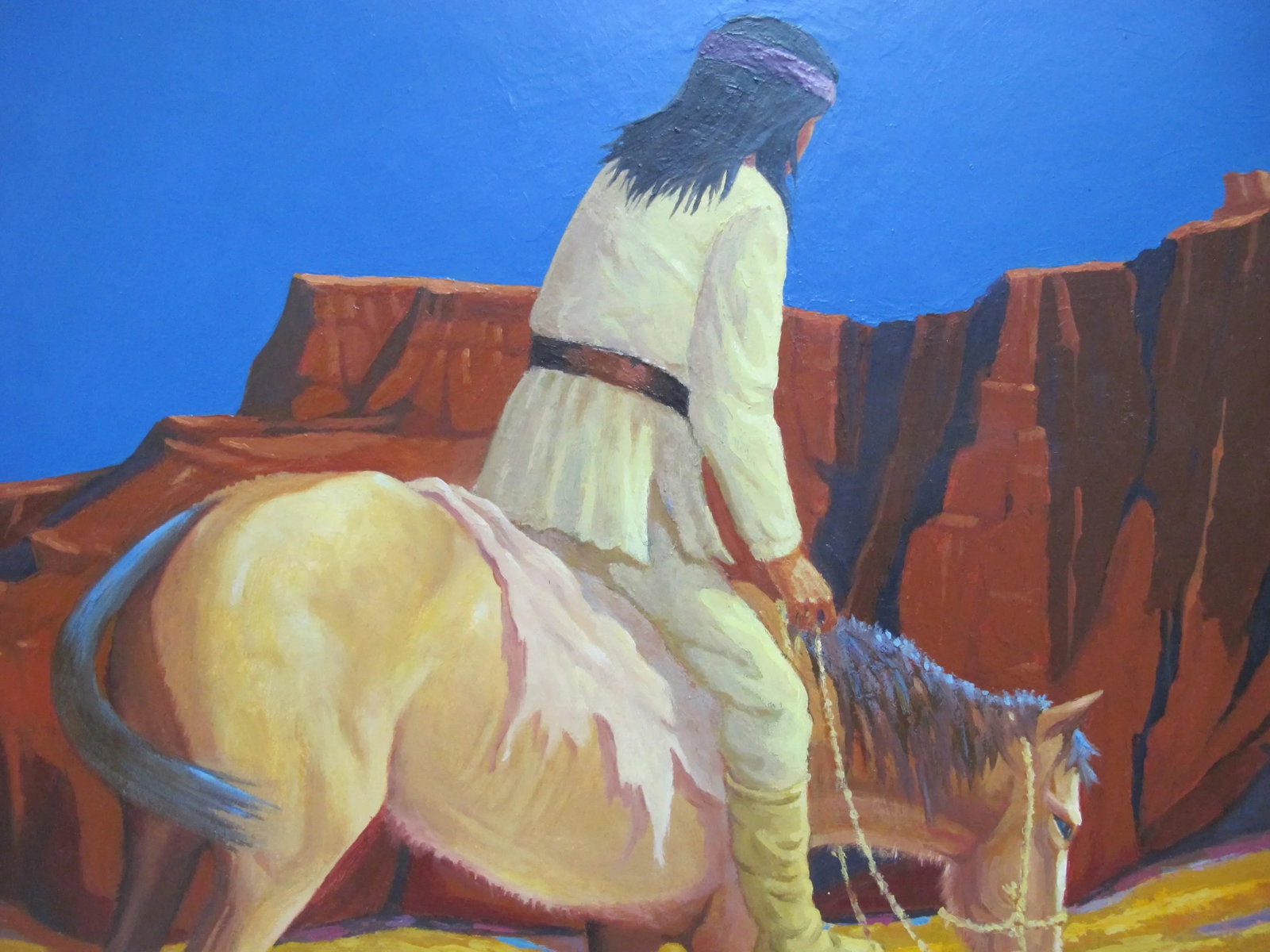 Dale Goss Washington Native American Horse Pacific Nw Oil Painting - 3