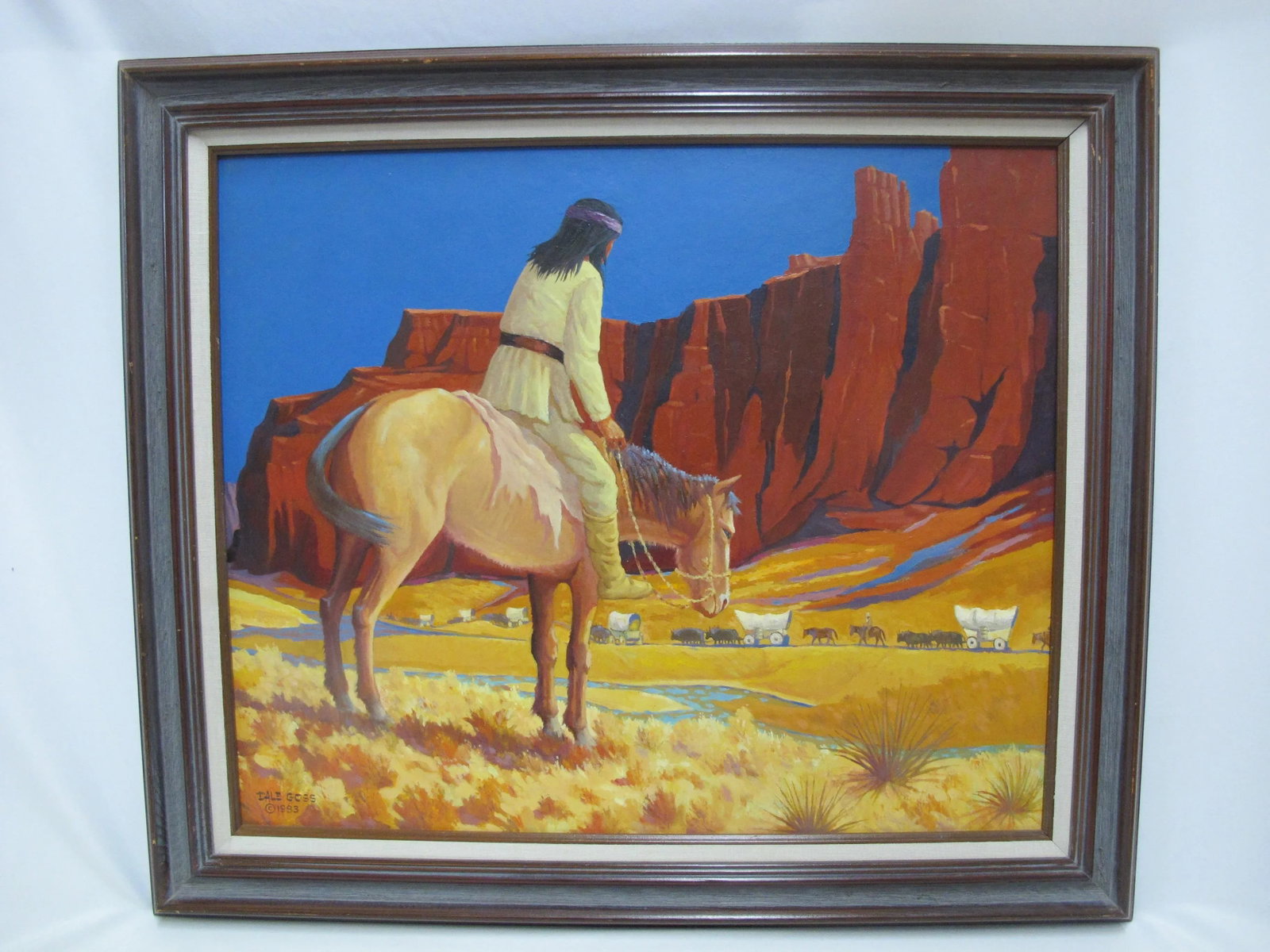 Dale Goss Washington Native American Horse Pacific Nw Oil Painting - 7