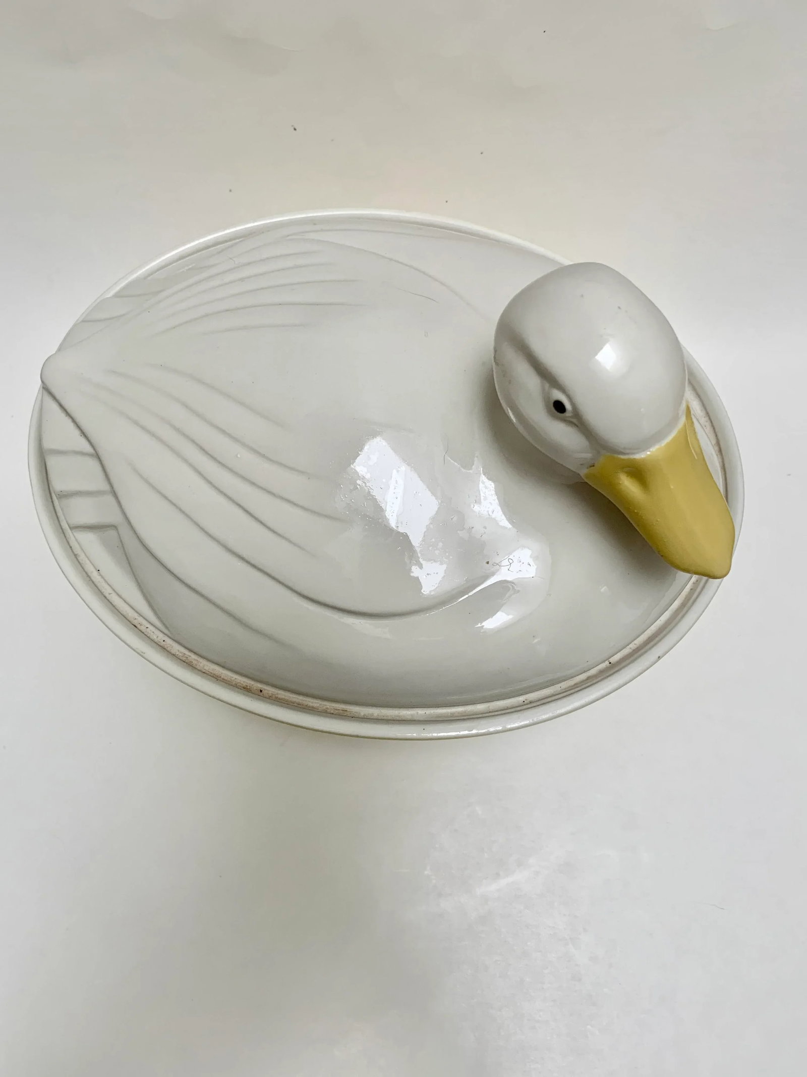 Vintage Ceramic Swan Casserole & Serving Pot - 2