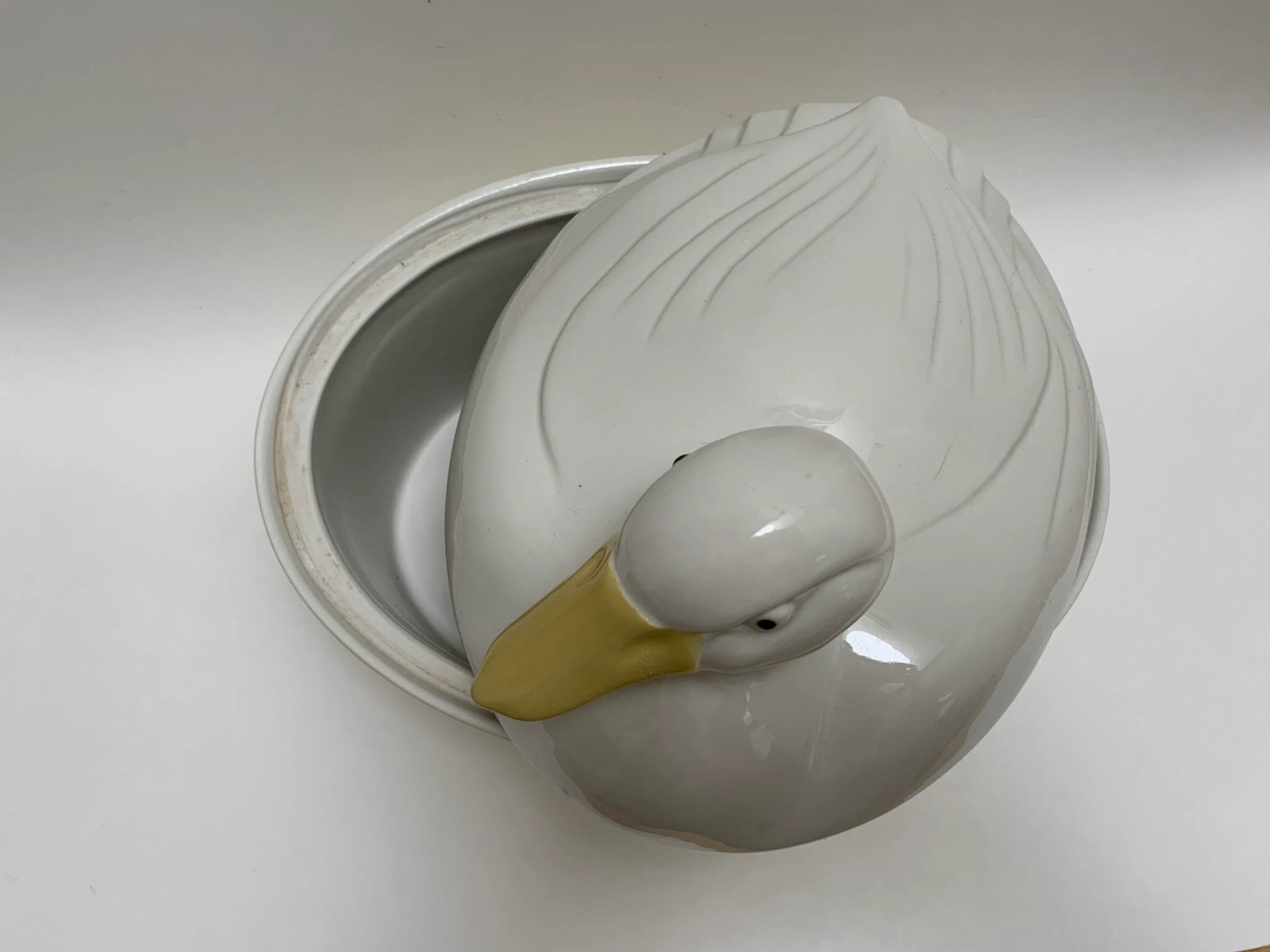 Vintage Ceramic Swan Casserole & Serving Pot - 4