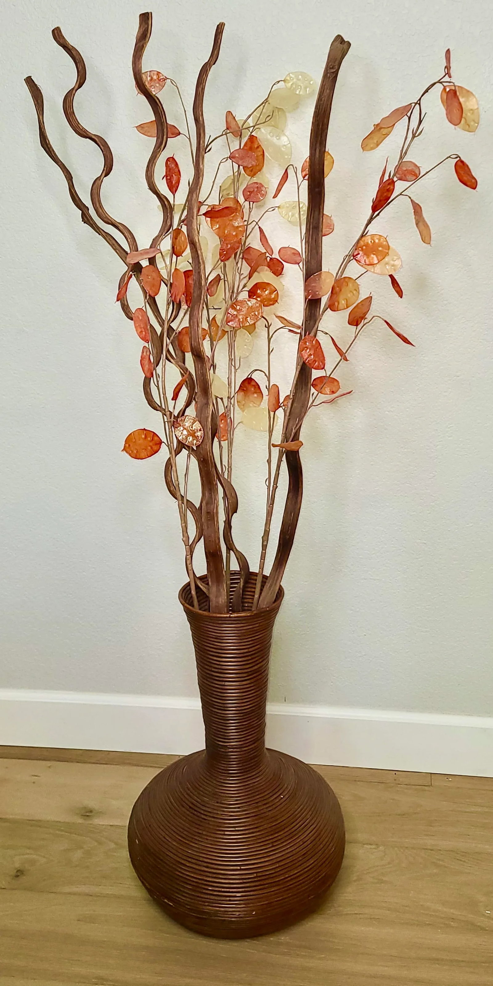 1970's Gabriella Crespi Attributed Pencil Reed Rattan Floor Vase - 3