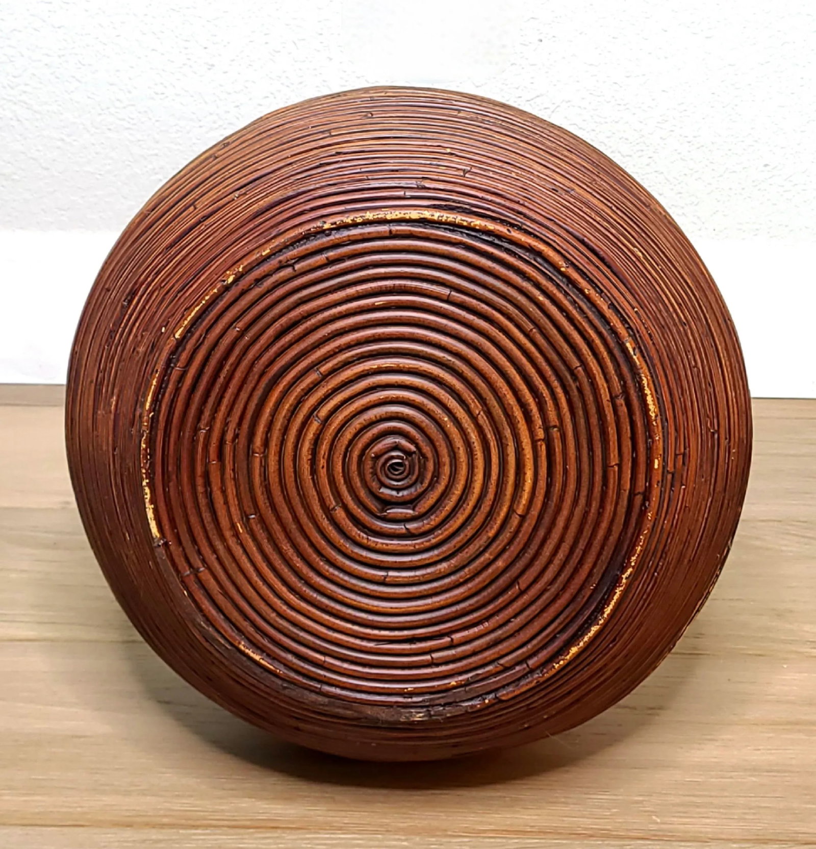 1970's Gabriella Crespi Attributed Pencil Reed Rattan Floor Vase - 5