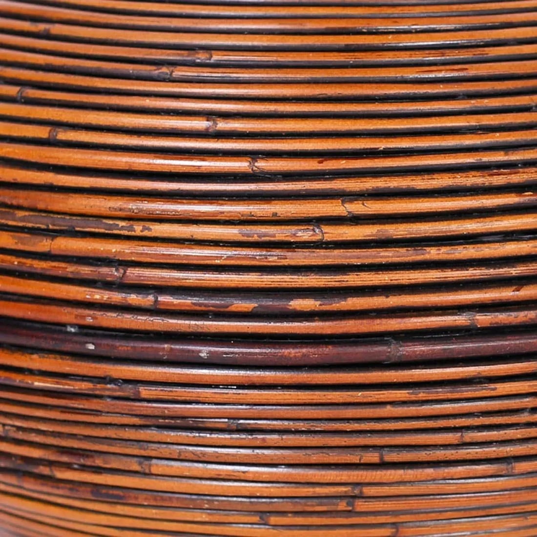 1970's Gabriella Crespi Attributed Pencil Reed Rattan Floor Vase - 7