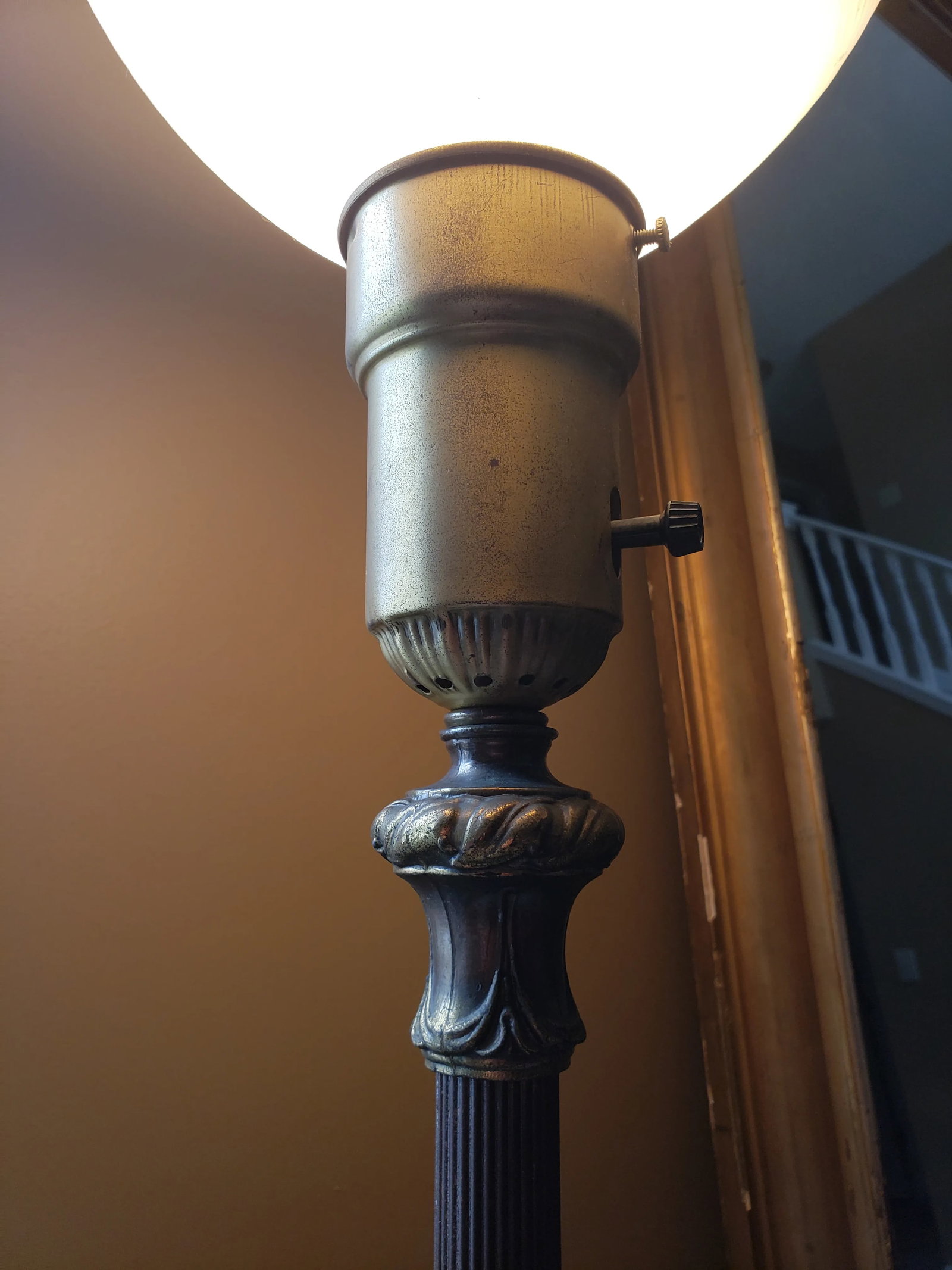 Mid 20th Century Torchiere Lamp in Brass and Alabaster Marble - 3