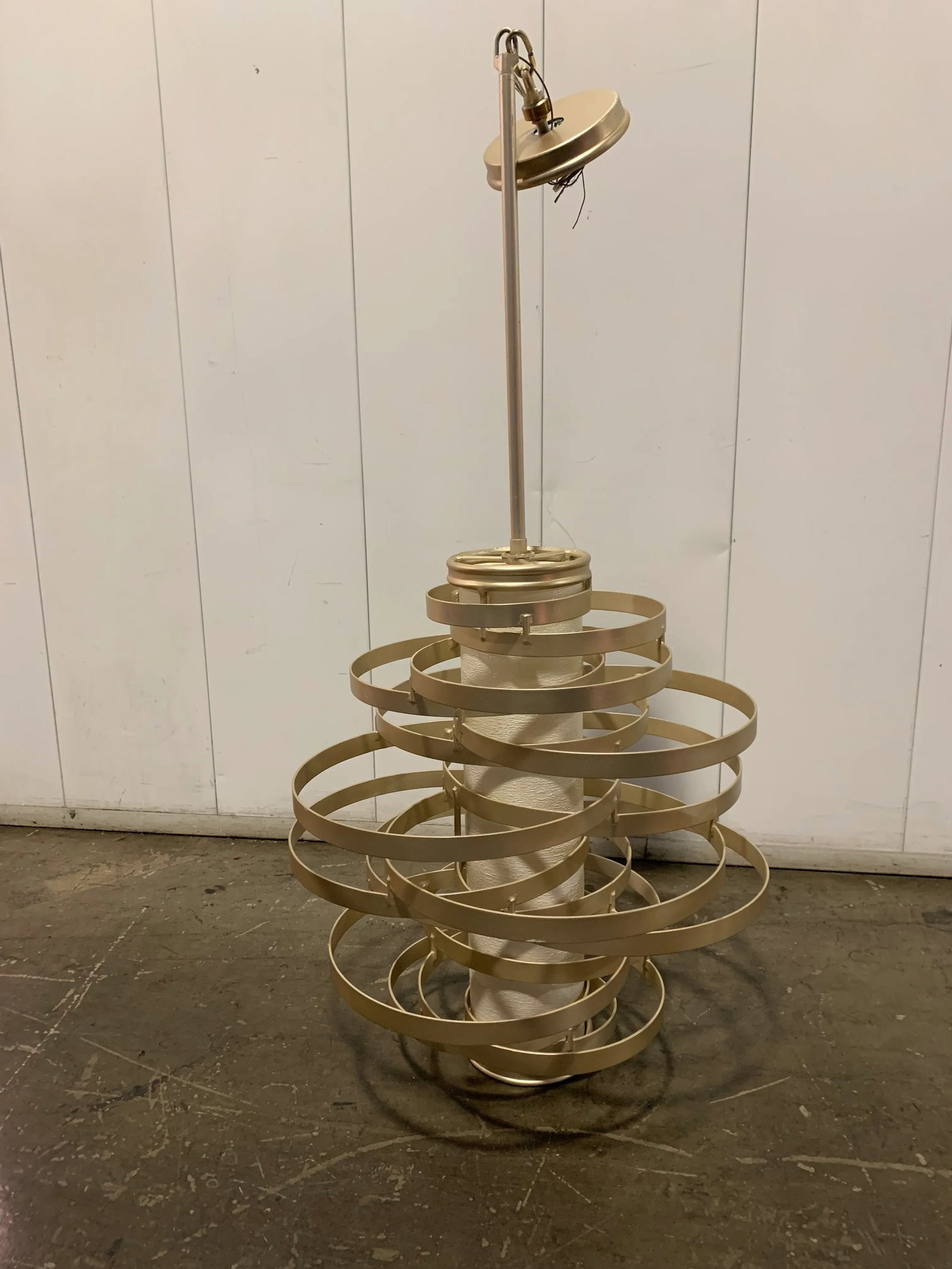 Corbett Lighting "Vertigo" 3 Light Chandelier in Silver Covered Forged Iron - 2