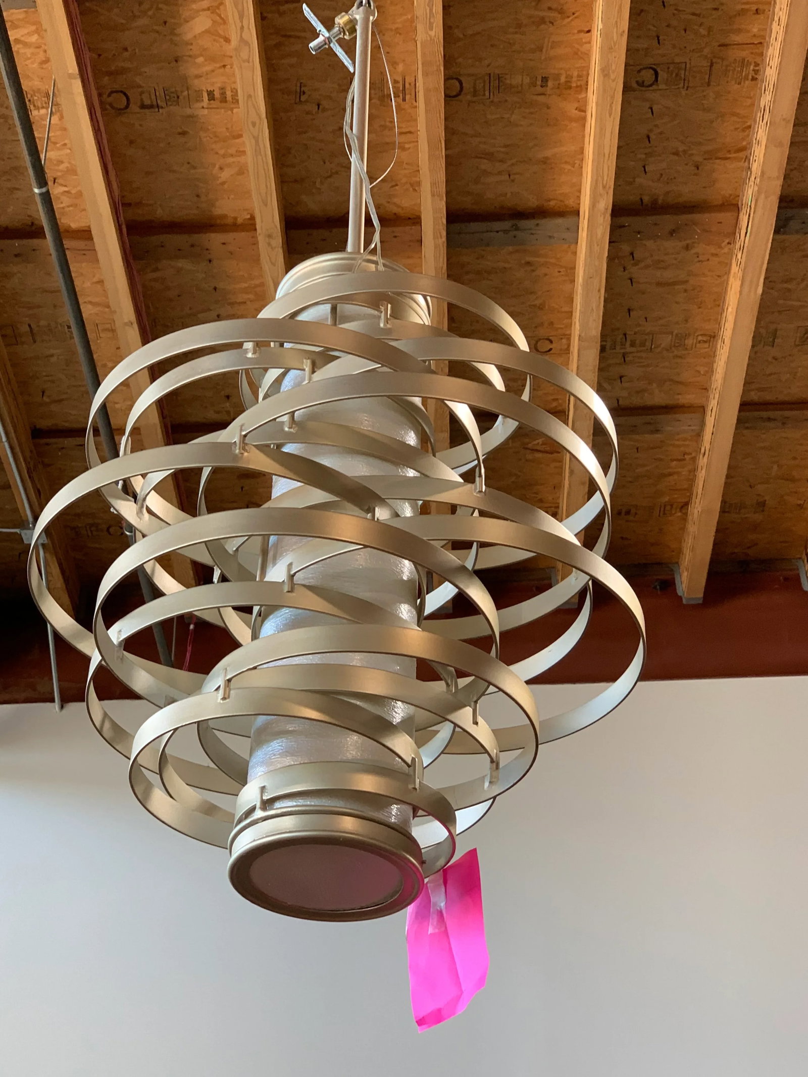 Corbett Lighting "Vertigo" 3 Light Chandelier in Silver Covered Forged Iron - 8
