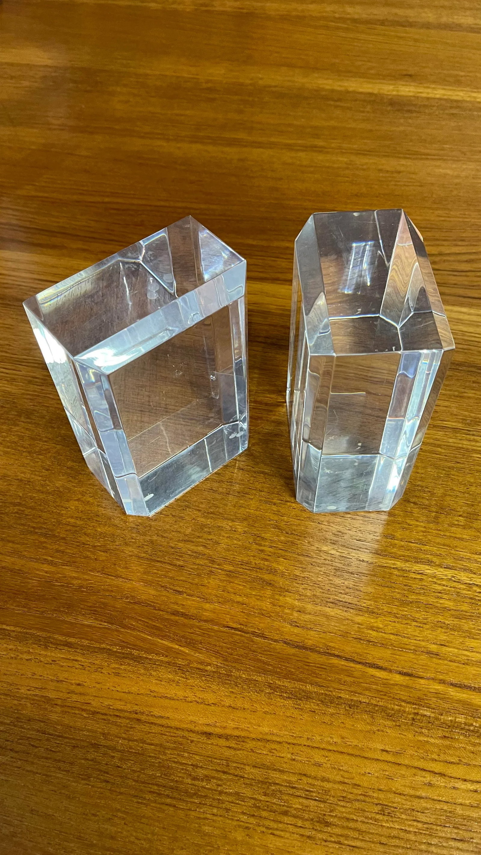 1970s Karl Springer Lucite Bookends - a Pair - 3