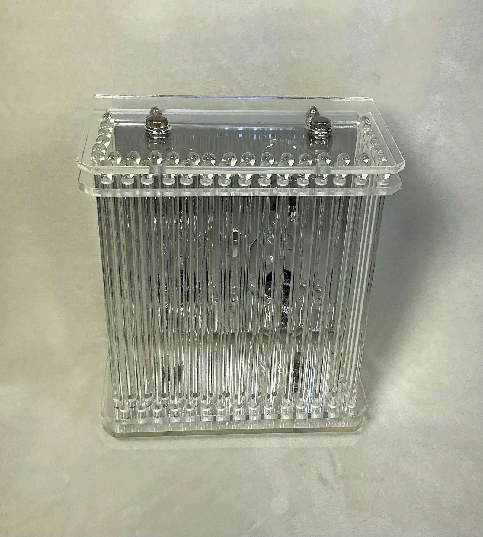 Vintage Mid-Century Lucite and Glass Rod Sconce Attributed to Gaetano Sciolari - 10