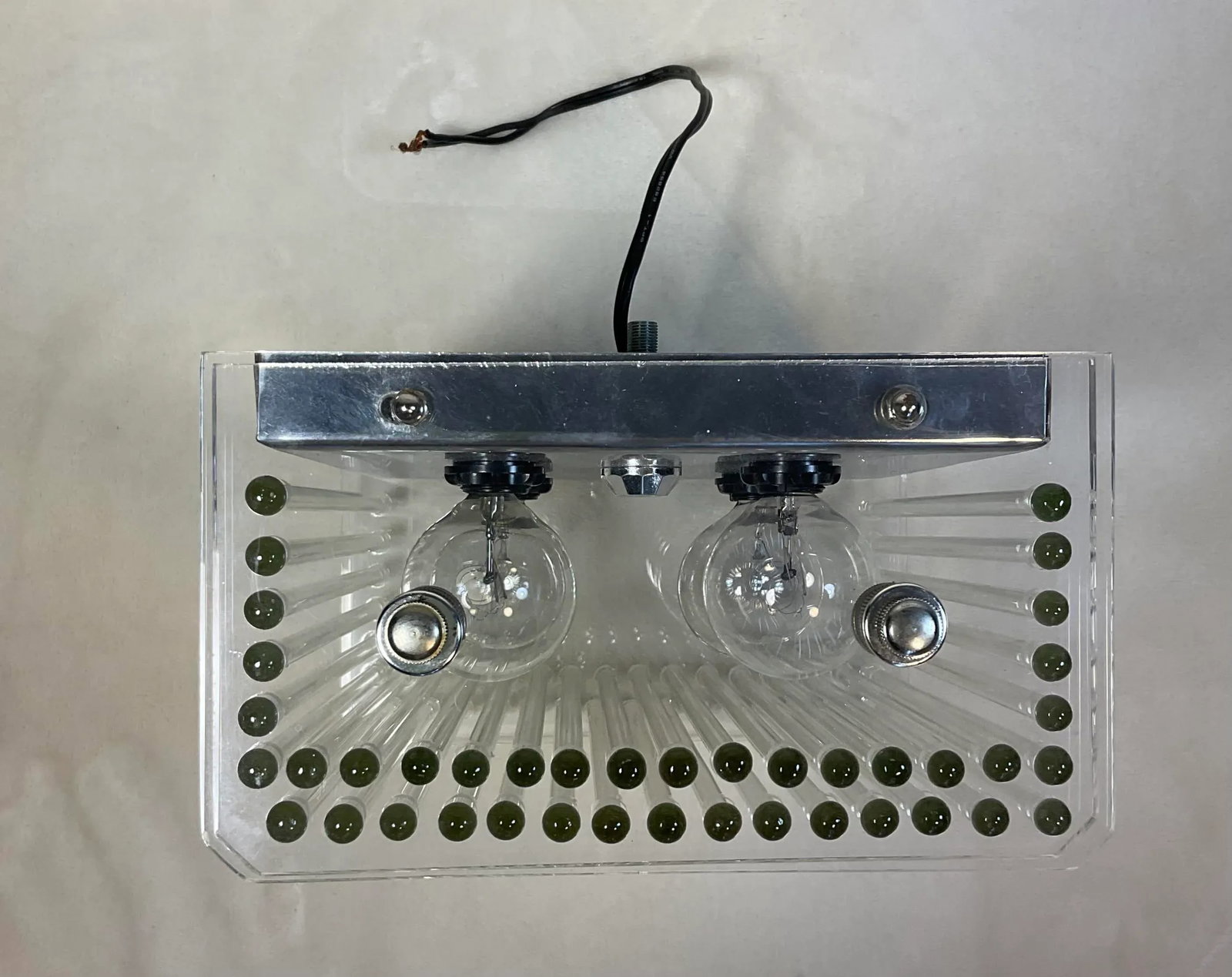 Vintage Mid-Century Lucite and Glass Rod Sconce Attributed to Gaetano Sciolari - 6