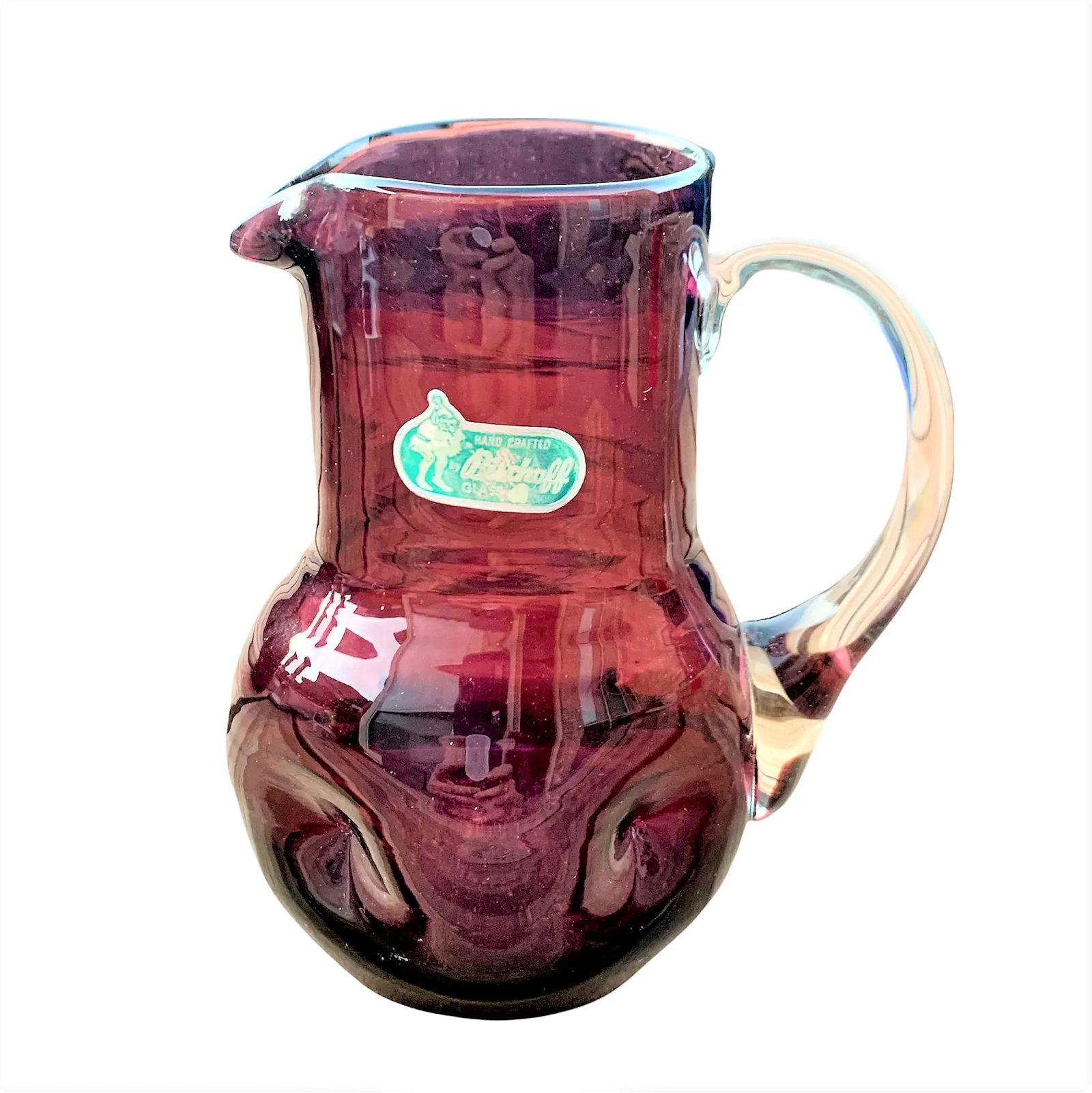 1950s Small Amethyst Bischoff Art Glass Pitcher/Creamer - 2