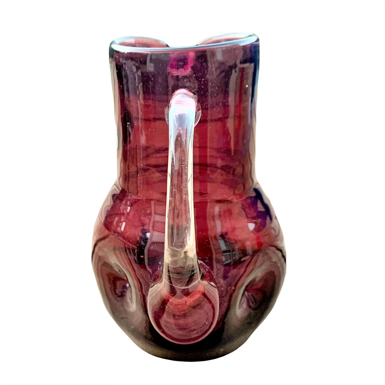 1950s Small Amethyst Bischoff Art Glass Pitcher/Creamer - 3
