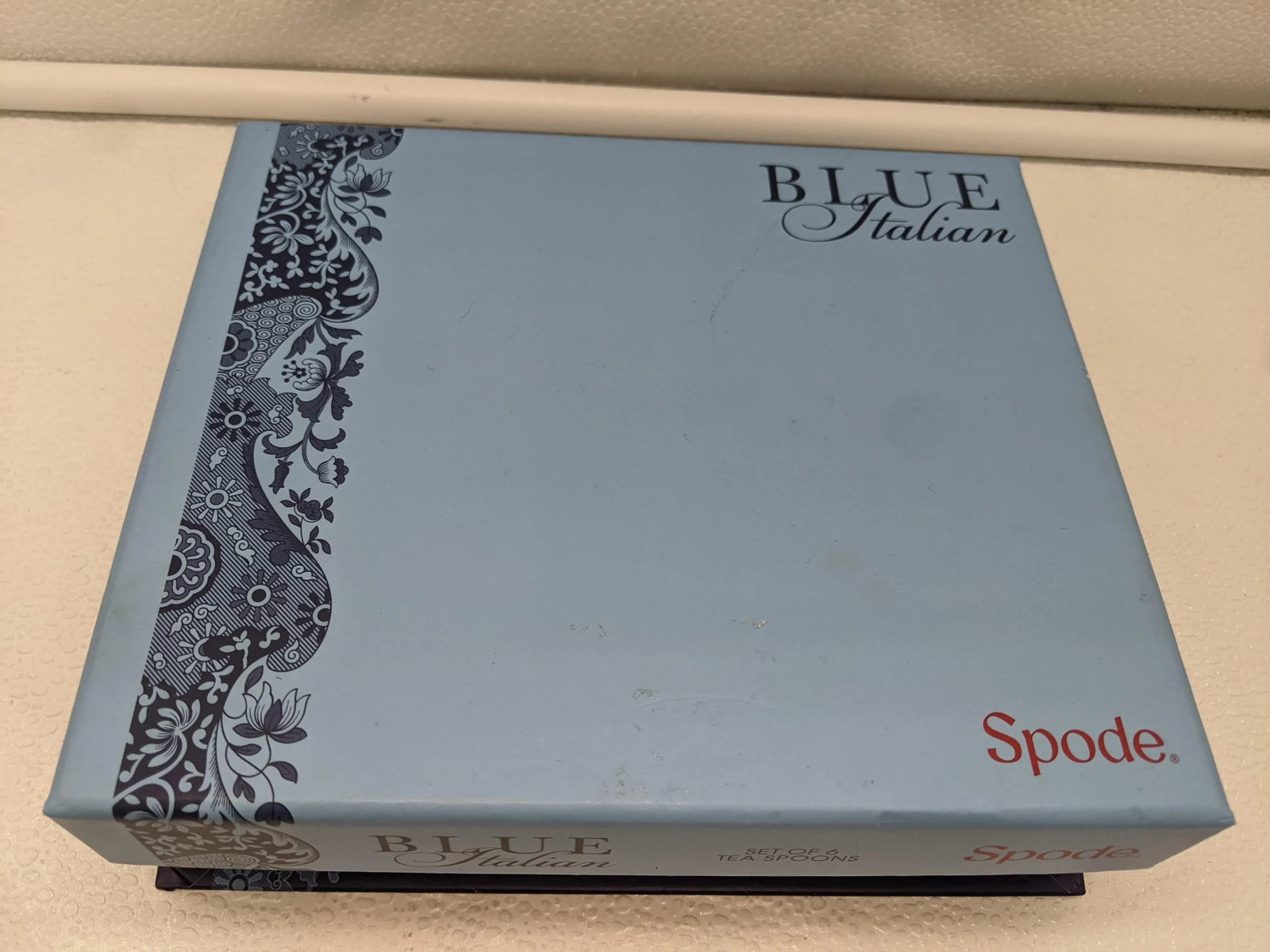 Early 21st Century Spode Blue Room Blue & White Italian Pattern Teaspoons- Set of 6 - 3
