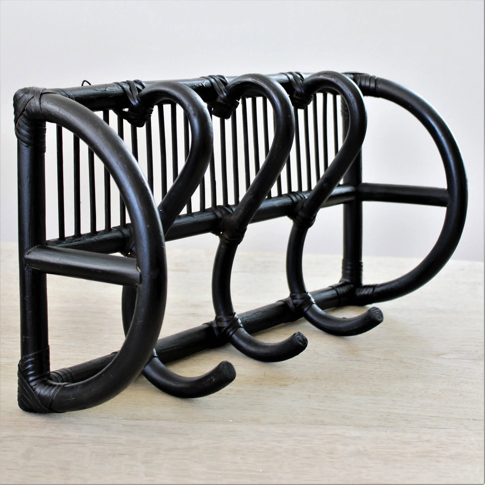 Asian Rattan Bentwood Hat/Coat Rack - 4