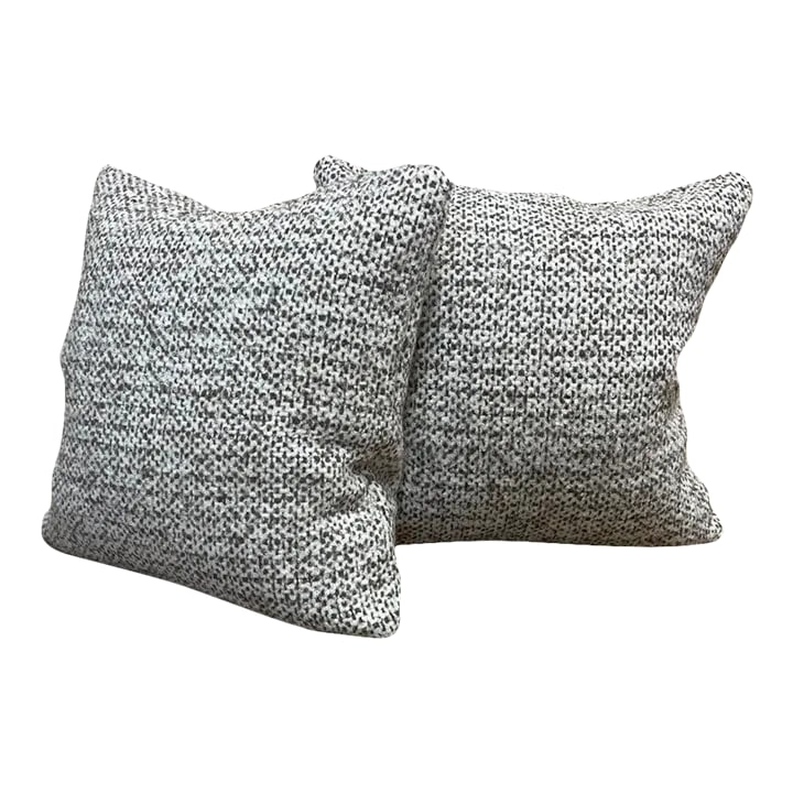 Contemporary Rosemary Hallgarten Wool Fabric Boucle Pattern Foam in White and Heather Pillows Covers (1 of 5)