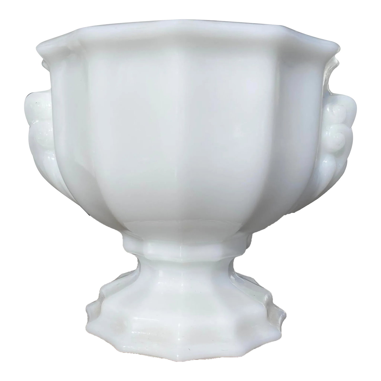 E. O. Brody Co Milk Glass Footed Bowl (1 of 6)