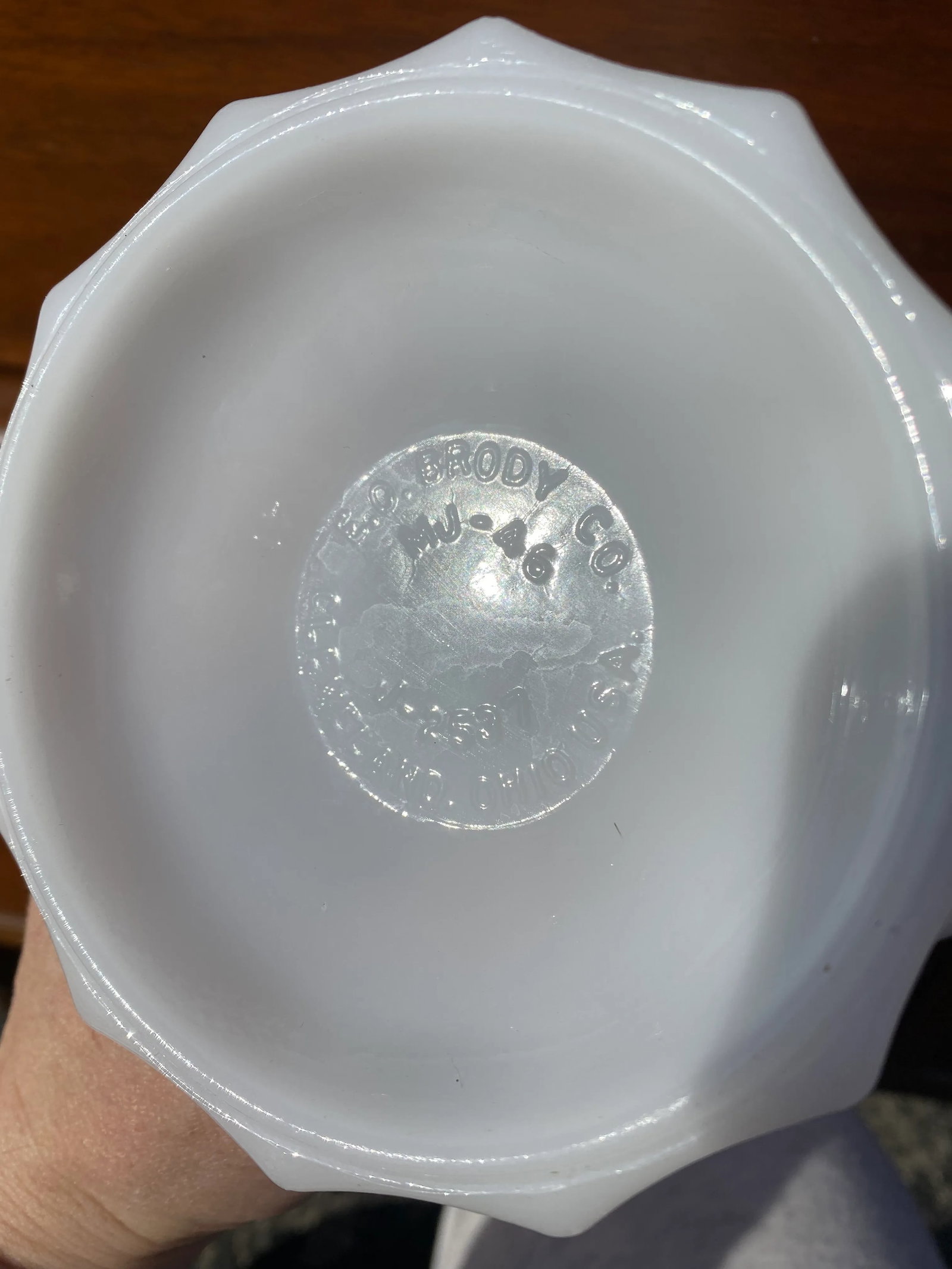 E. O. Brody Co Milk Glass Footed Bowl - 5