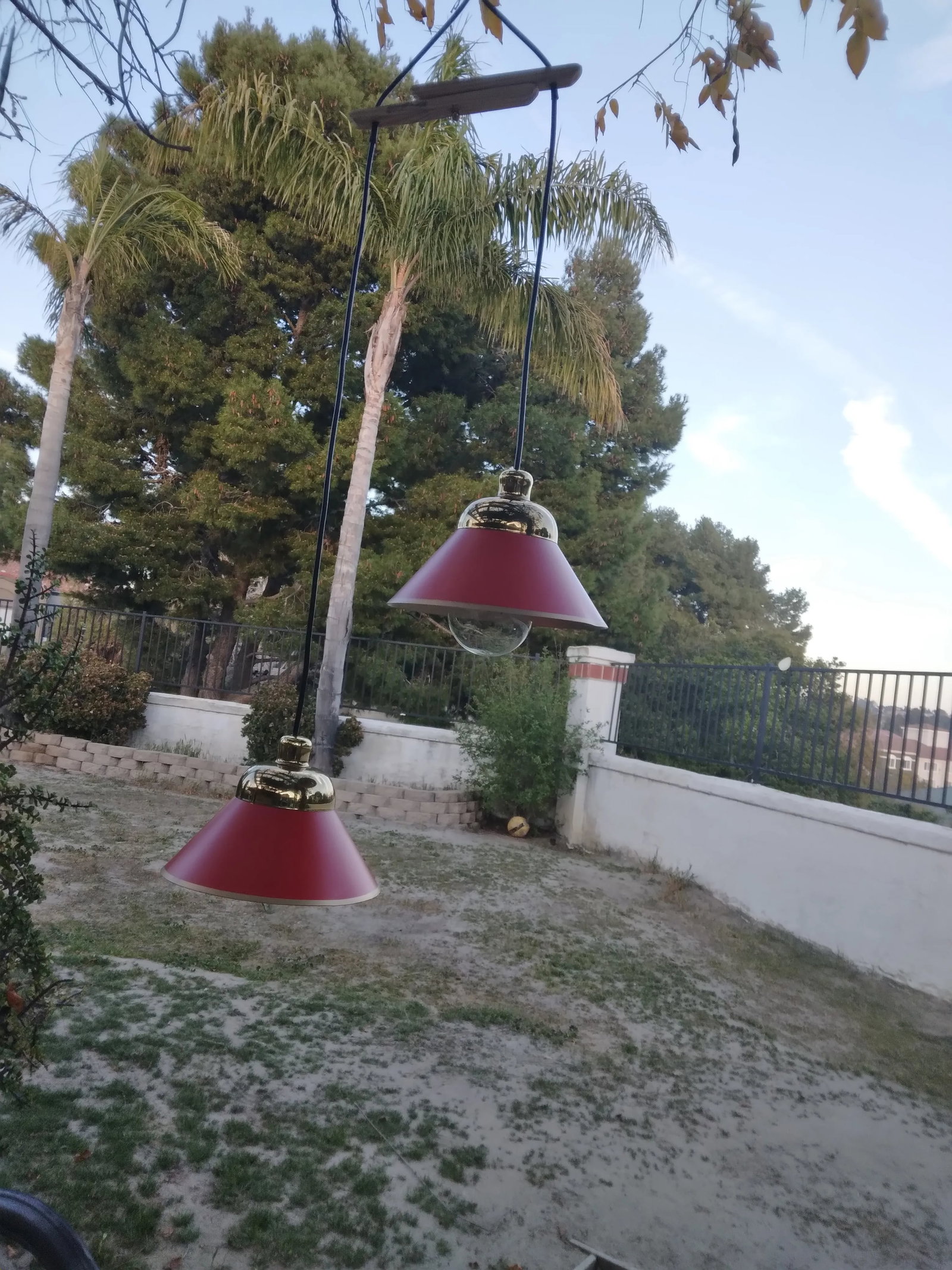 1980s Two Shade Brass and Steel Pendant Lamp - 5