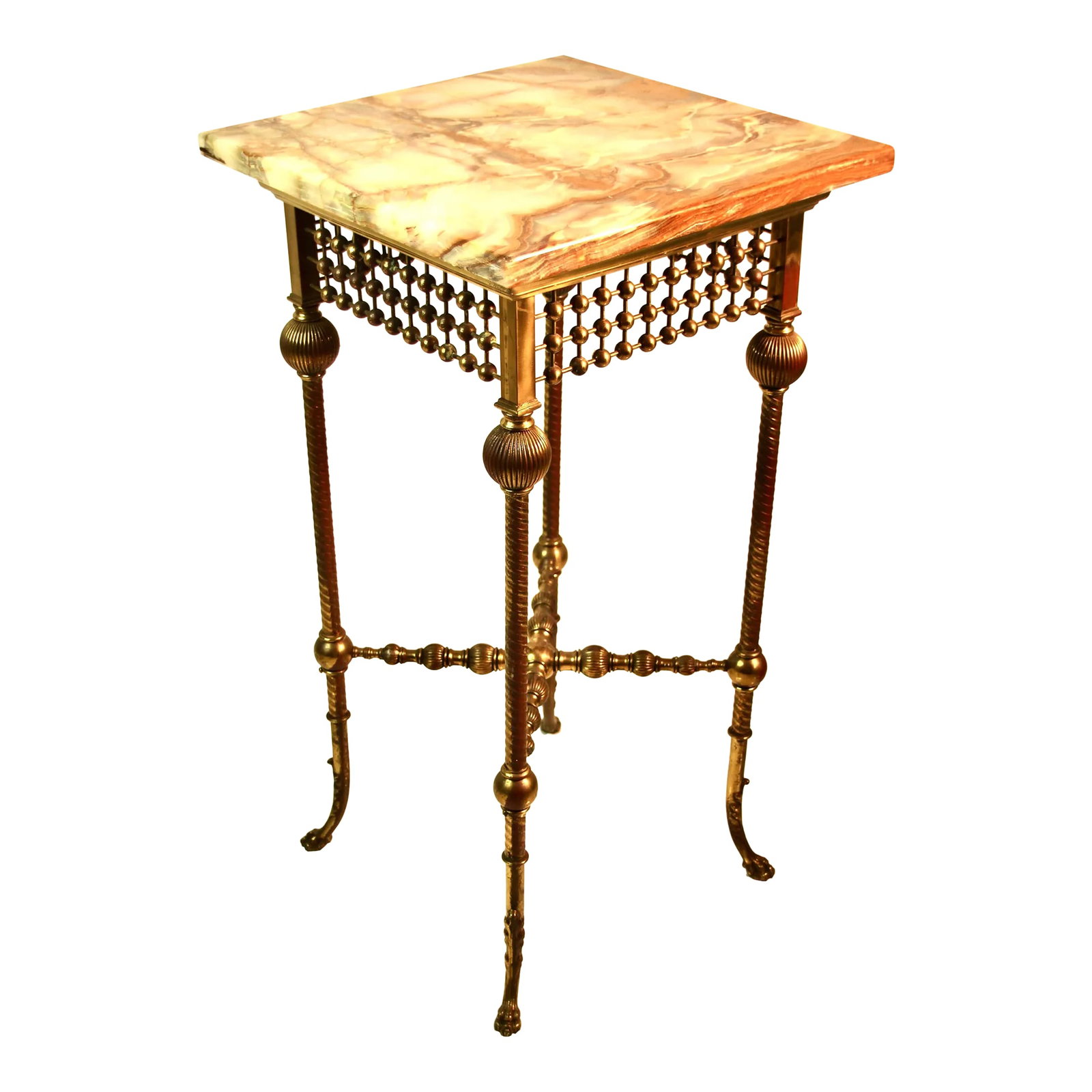 Victorian Marble Top Brass Stand (1 of 8)