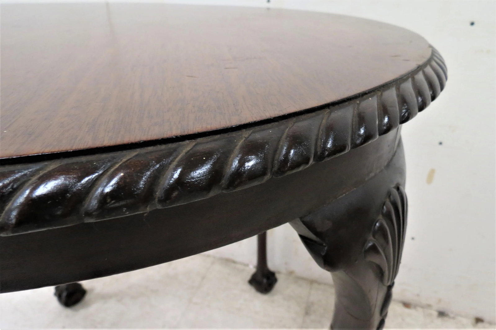 English Victorian Window Table With Ball and Claw Feet - 3