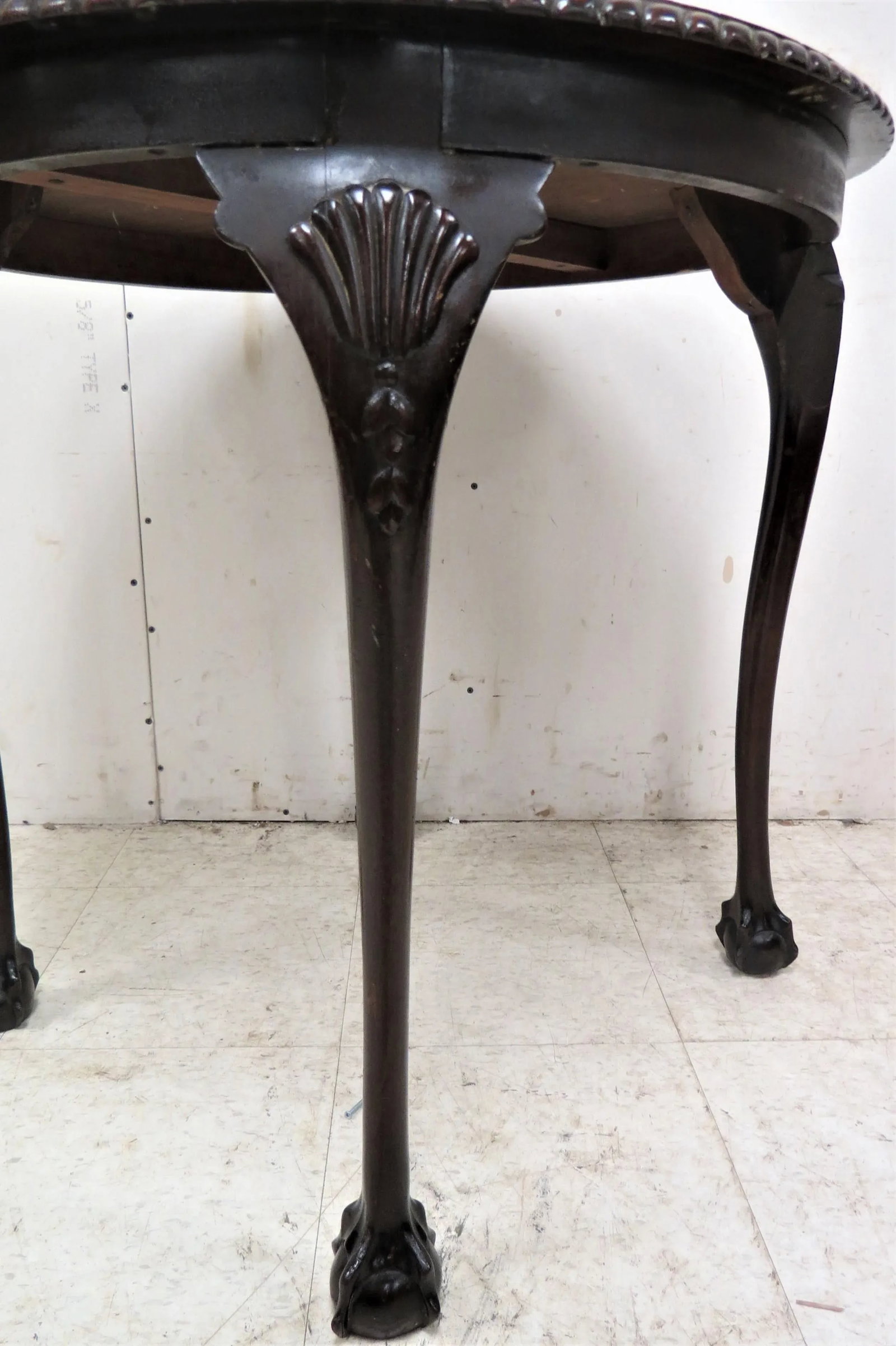 English Victorian Window Table With Ball and Claw Feet - 4