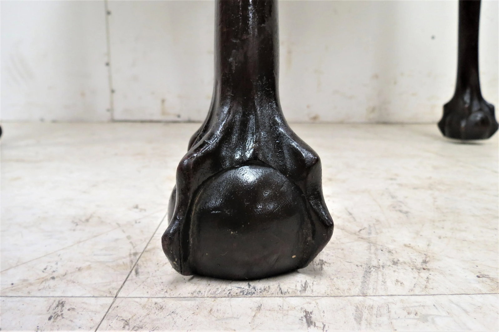 English Victorian Window Table With Ball and Claw Feet - 6